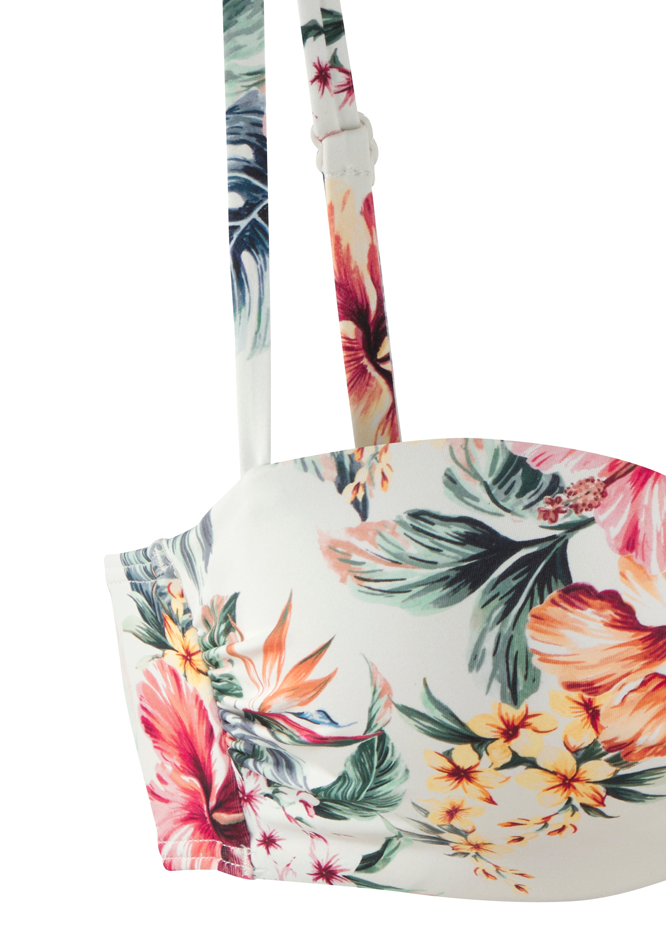LASCANA Bügel-Bandeau-Bikini-Top »Salsa«, mit tollem Blumenprint
