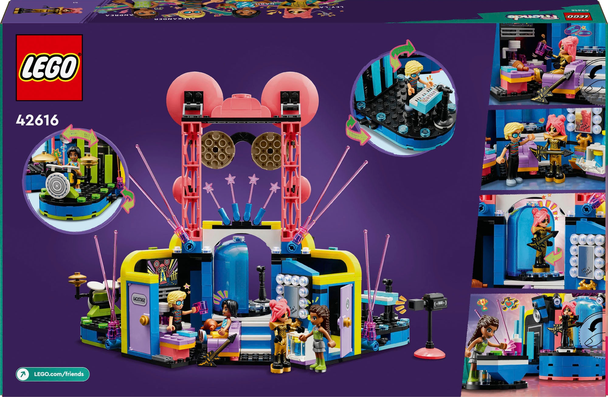 LEGO® Konstruktionsspielsteine »Talentshow in Heartlake City (42616), LEGO Friends«, (669 St.), Made in Europe