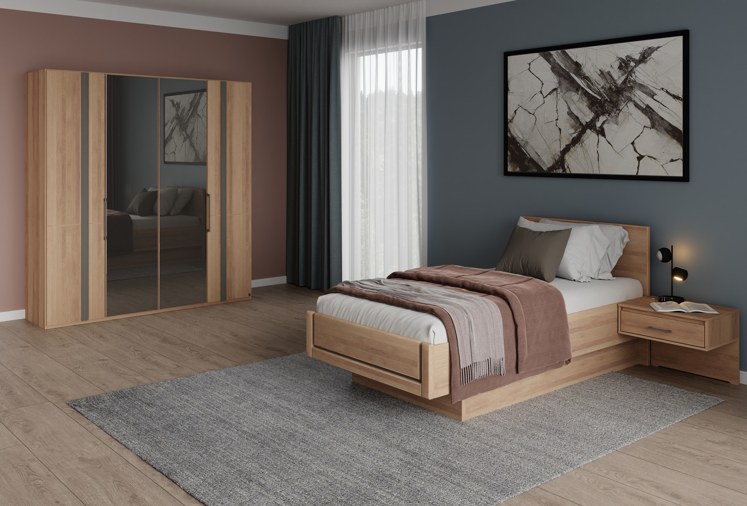 Musterring Schlafzimmer-Set "Sorrent, Kleiderschrank, Bett & Nachtkommoden, günstig online kaufen