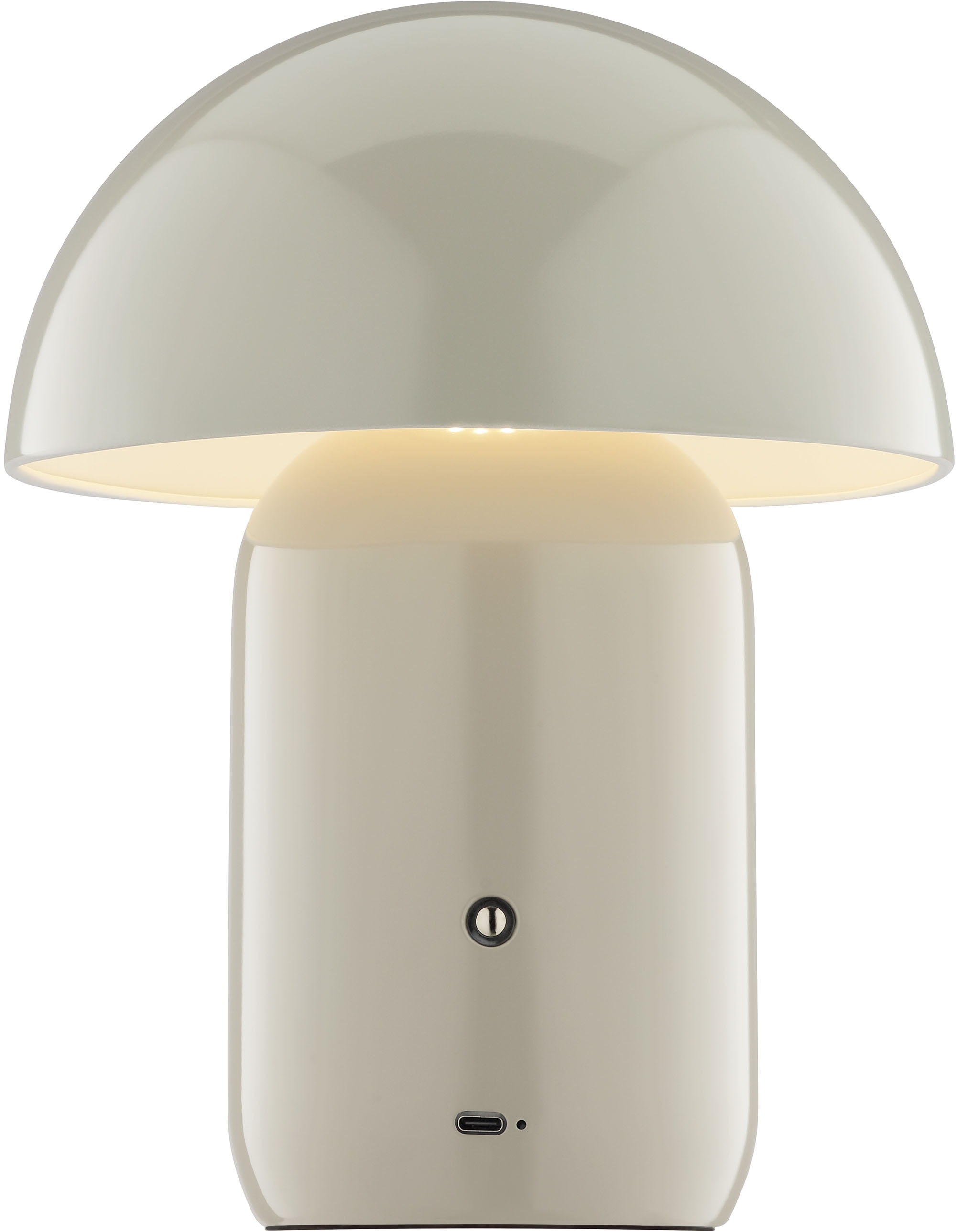 LeGer Home by Lena Gercke LED Tischleuchte »Galilea«, 1 flammig, Leuchtmittel LED-Modul | LED fest integriert, dimmbar, Ø 20 cm, Metall, Akku Tischlampe, Schalter mit Touchfunktion