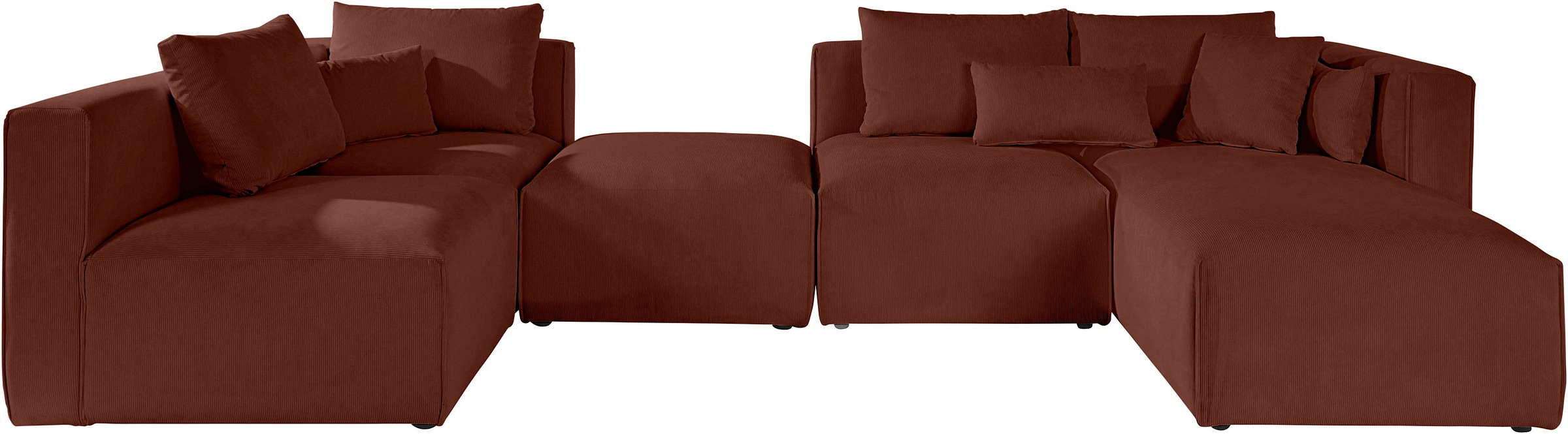 Home affaire Wohnlandschaft "Comfine U-Form", zusammengesetzt aus Modulen, günstig online kaufen