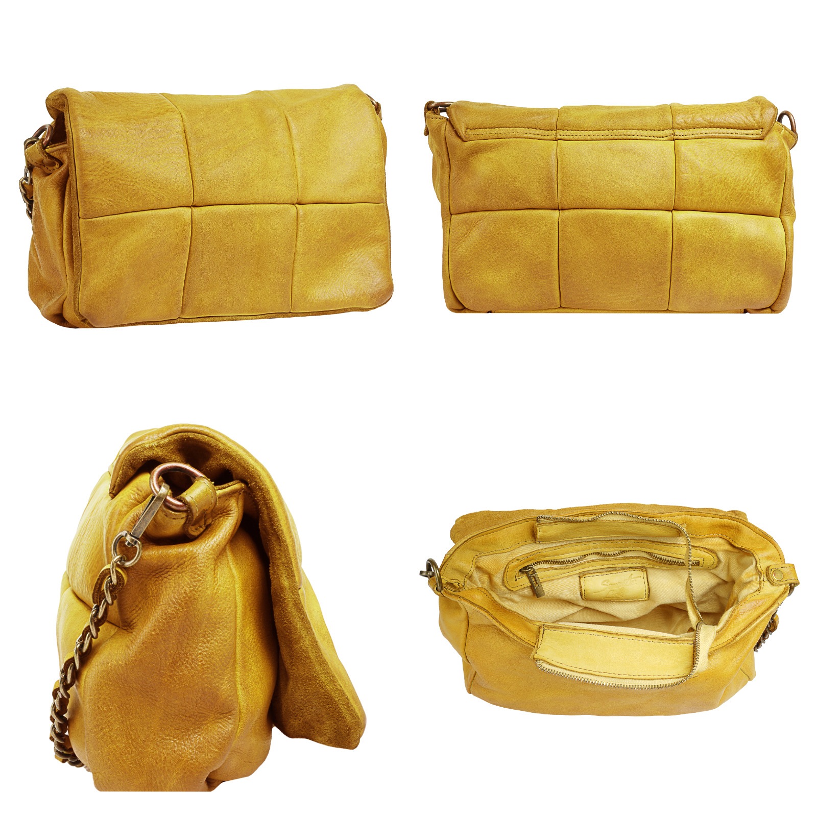 Samantha Look Umhängetasche echt Leder, Made in Italy günstig online kaufen