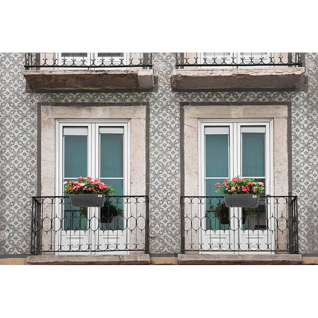 Gartenfreude Balkonkasten, (Set, 2 St.), 47 x 17 x 15 cm, inkl. Aufhängung,  3er Kunststoffeinsatz bestellen | BAUR