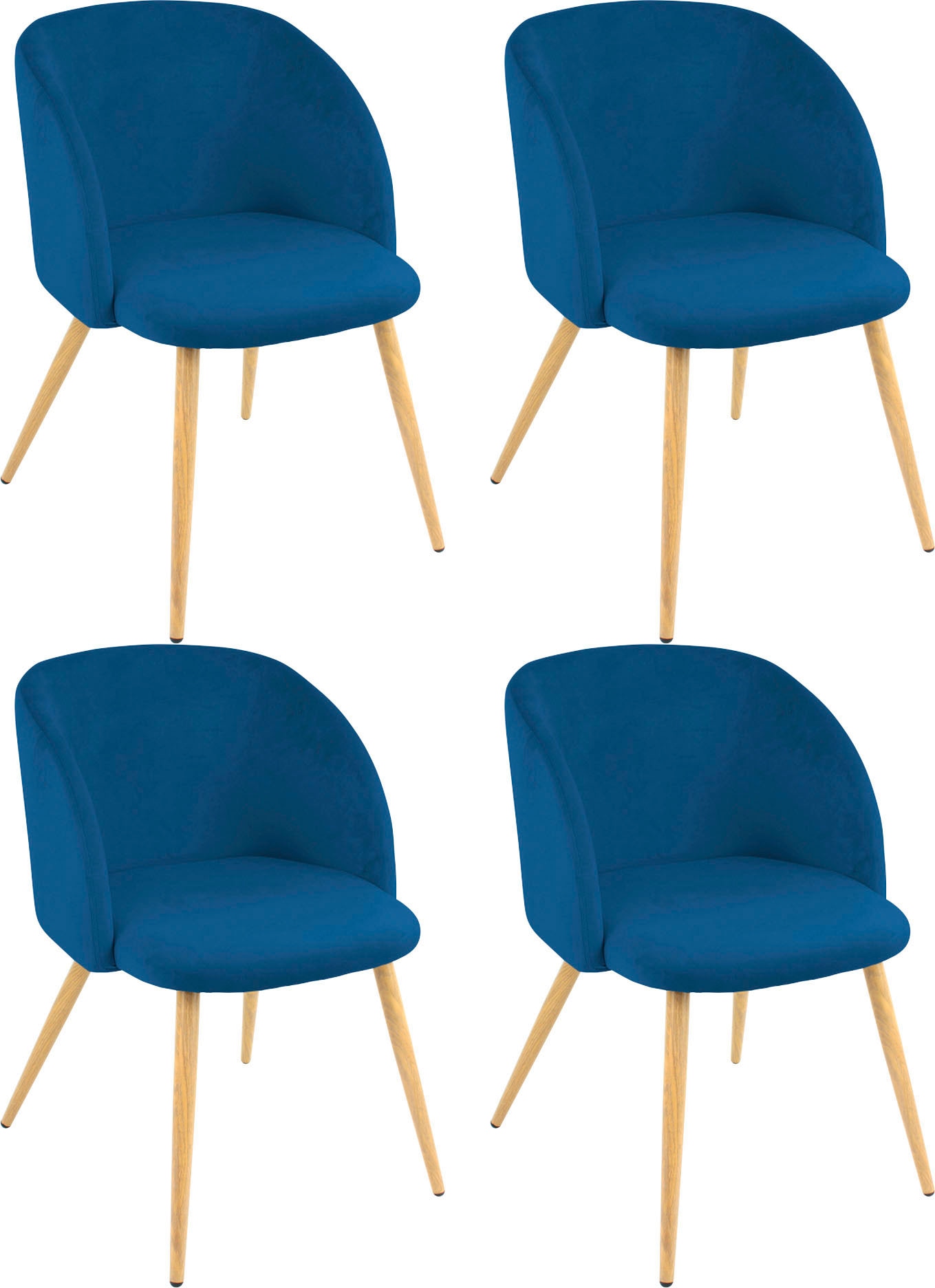 Paroli Armlehnstuhl "Dali" (Set) 4 Stk.(2 oder 4 Stück), mit Veloursbezug u günstig online kaufen