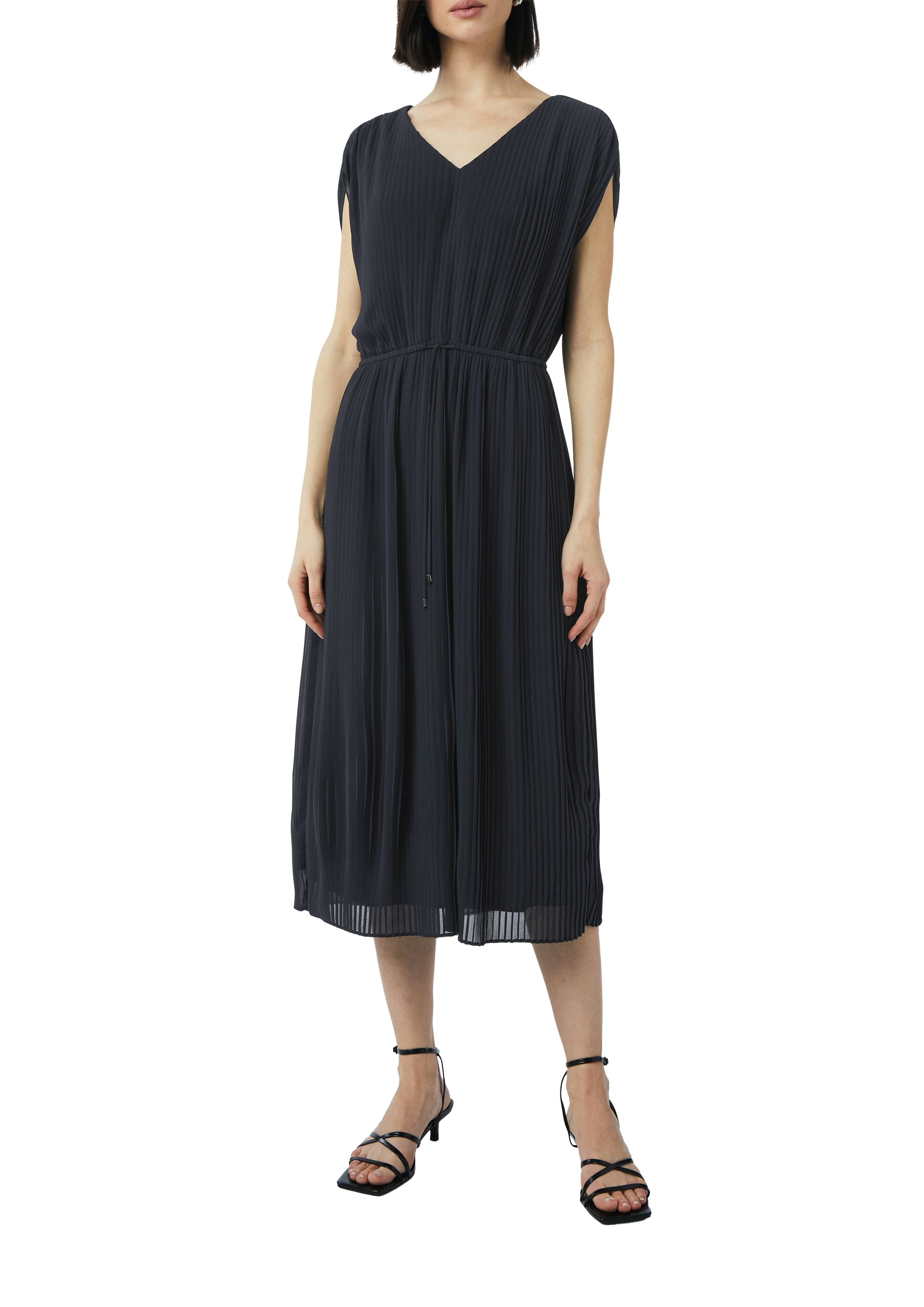 Thumbnail - Comma Midikleid Ohne Taschen ohne Ärmel und mit Kordel