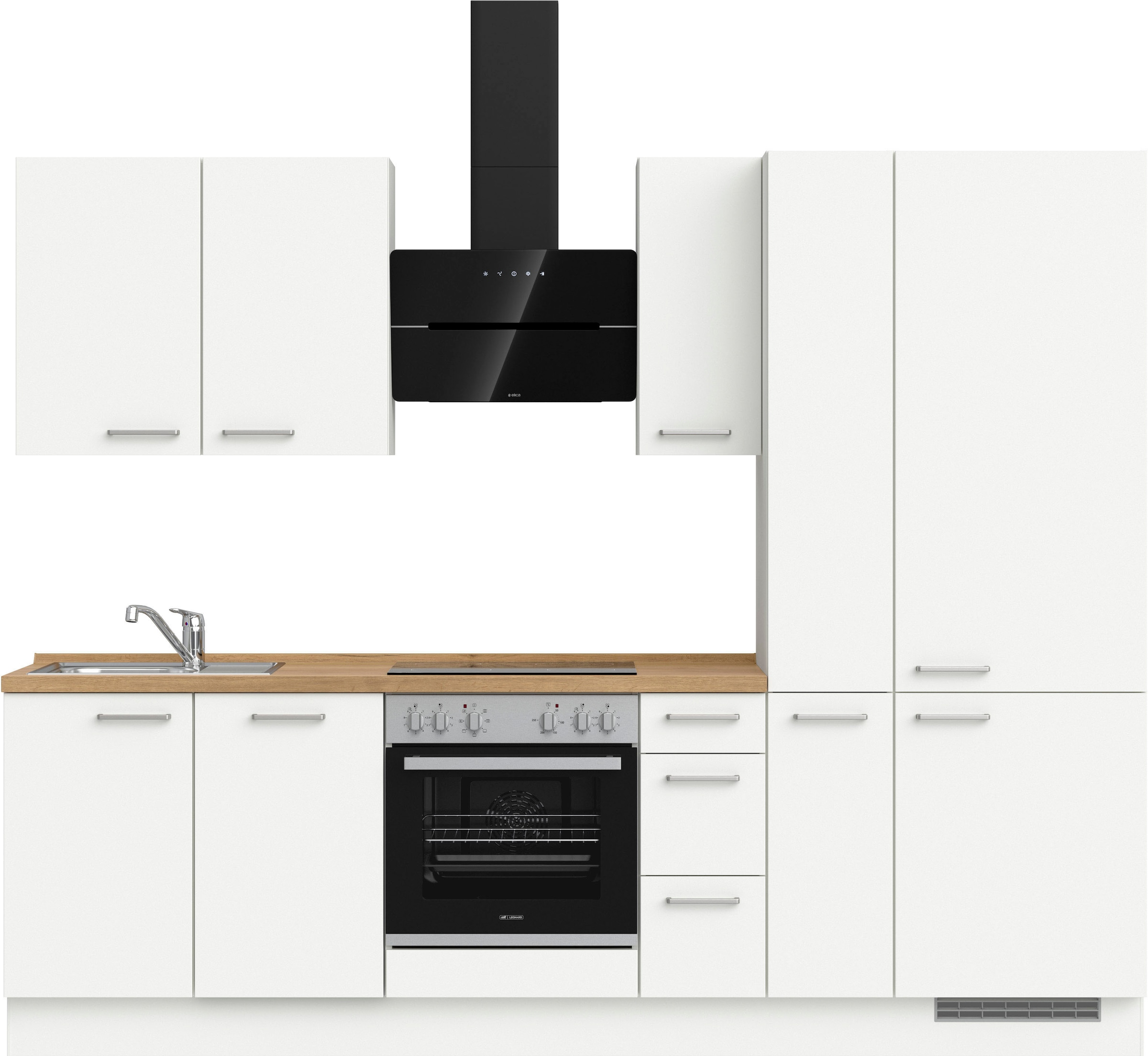 nobilia Küchenzeile ""Touch II", NEU: individuell anpassbar mit gratis Profi-Beratung" vormontiert, Breite 270 cm, Ausrichtung wählbar, wahlw. mit E-Geräten