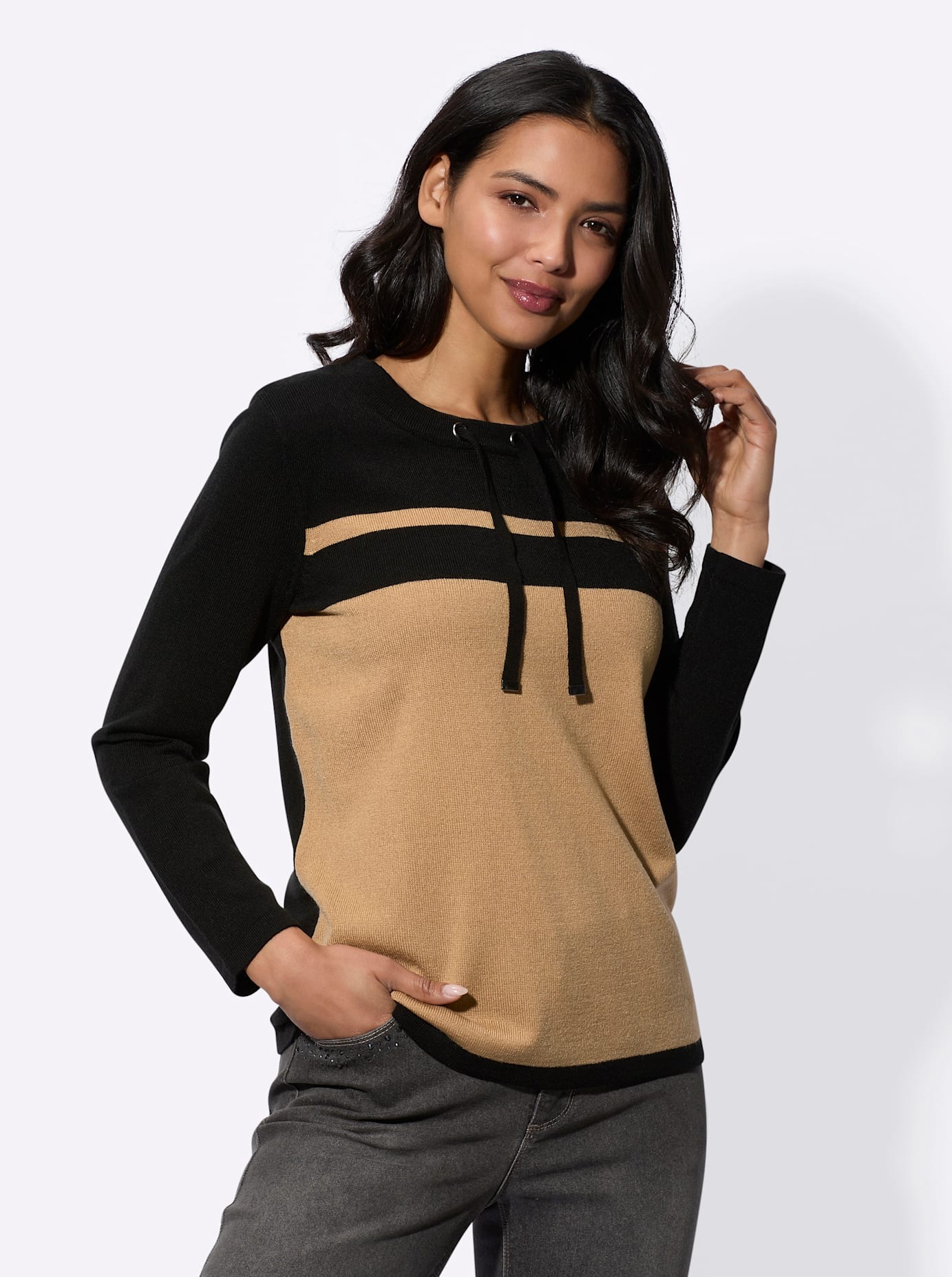 Classic Basics Rundhalspullover "Langarm-Pullover" günstig online kaufen