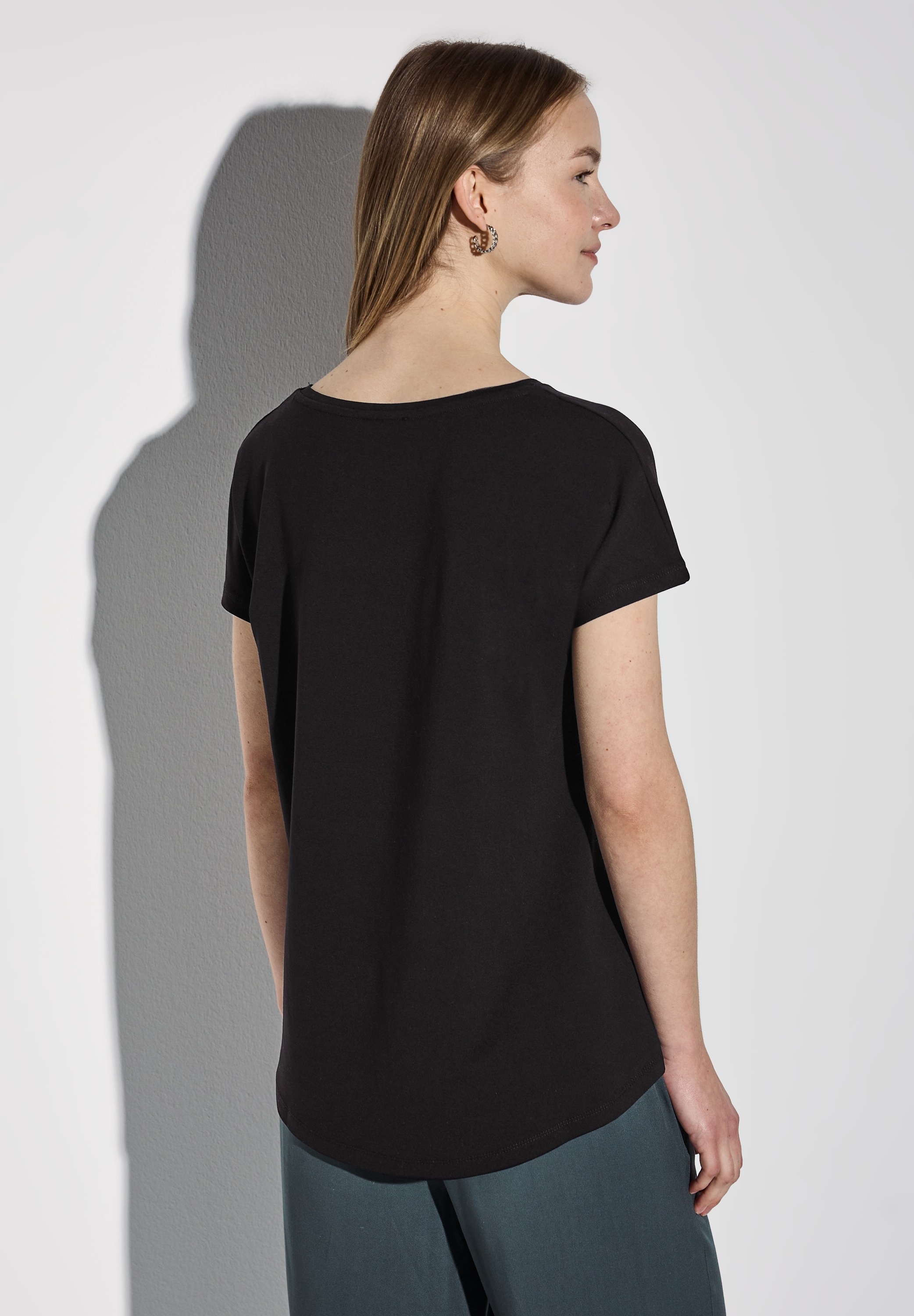 STREET ONE T-Shirt, mit U-Boot-Ausschnitt