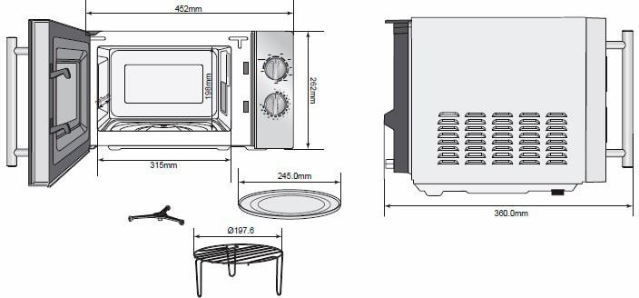 Hanseatic Mikrowelle »65509859«, Grill, 700 W