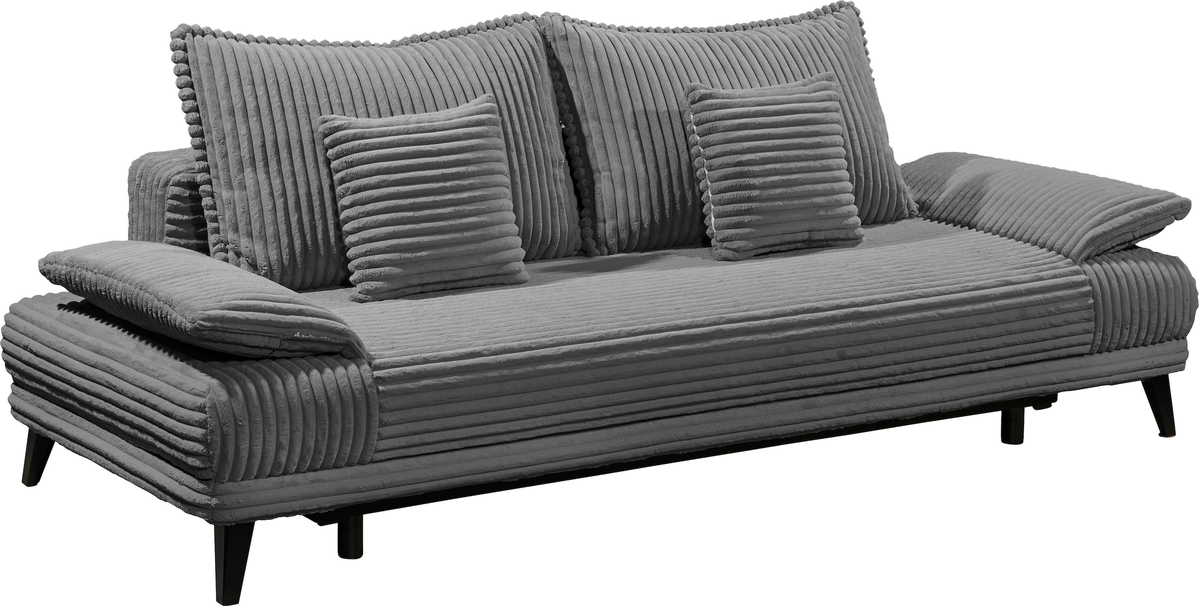 ED EXCITING DESIGN Schlafsofa »Carla«, frei im Raum stellbar, mit Bettkasten, mit Schlaffunktion, 6 Kissen