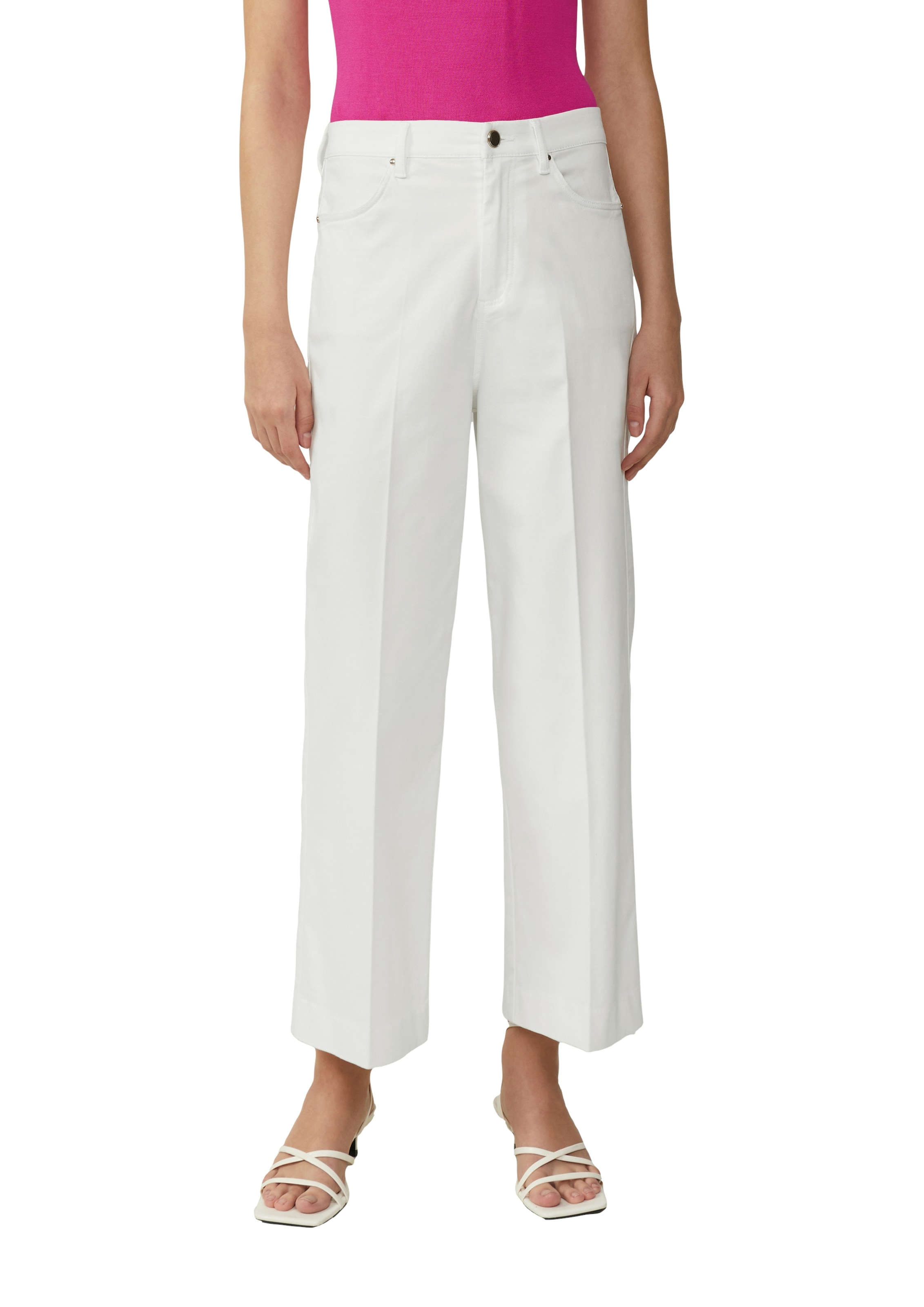 s.Oliver BLACK LABEL 7/8-Jeans, mit geradem Bein und Buntfalte günstig online kaufen