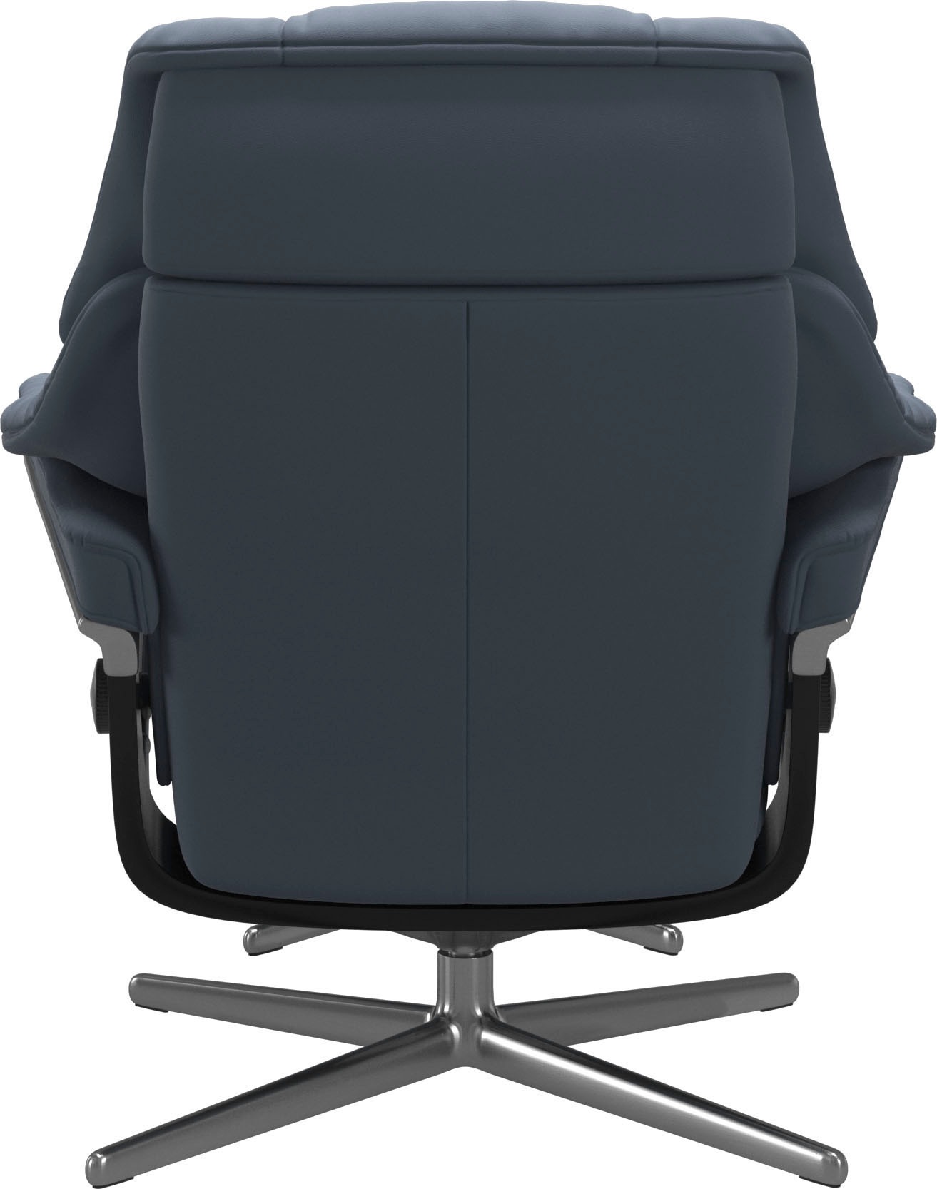 Stressless® Relaxsessel »Reno«, (Set, Relaxsessel mit Hocker), mit Hocker, mit Cross Base, Größe S, M & L, Holzakzent Schwarz