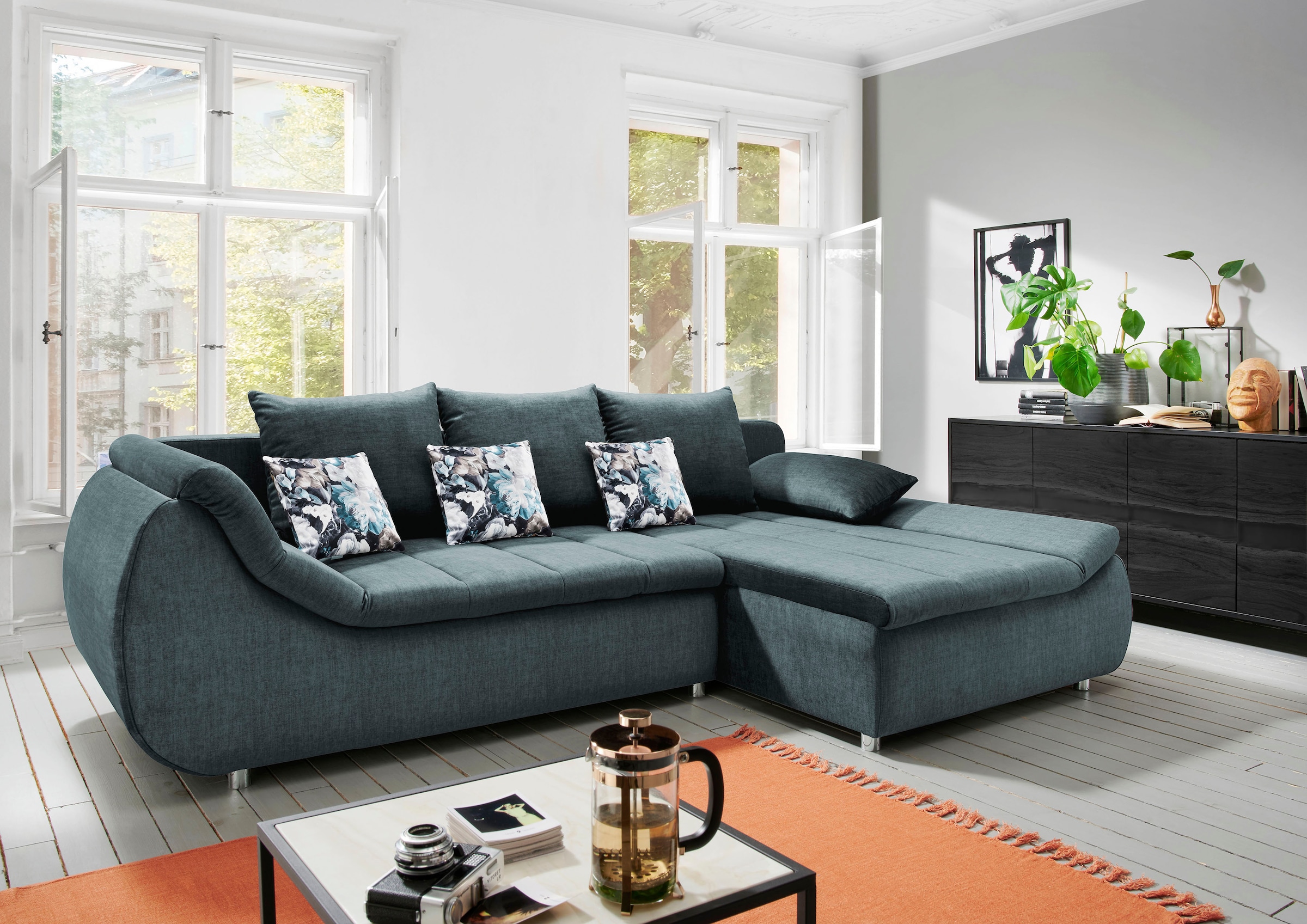 Home affaire Ecksofa "Imolaa elegant, Breite 270cm, moderne Sitzsteppung, b günstig online kaufen