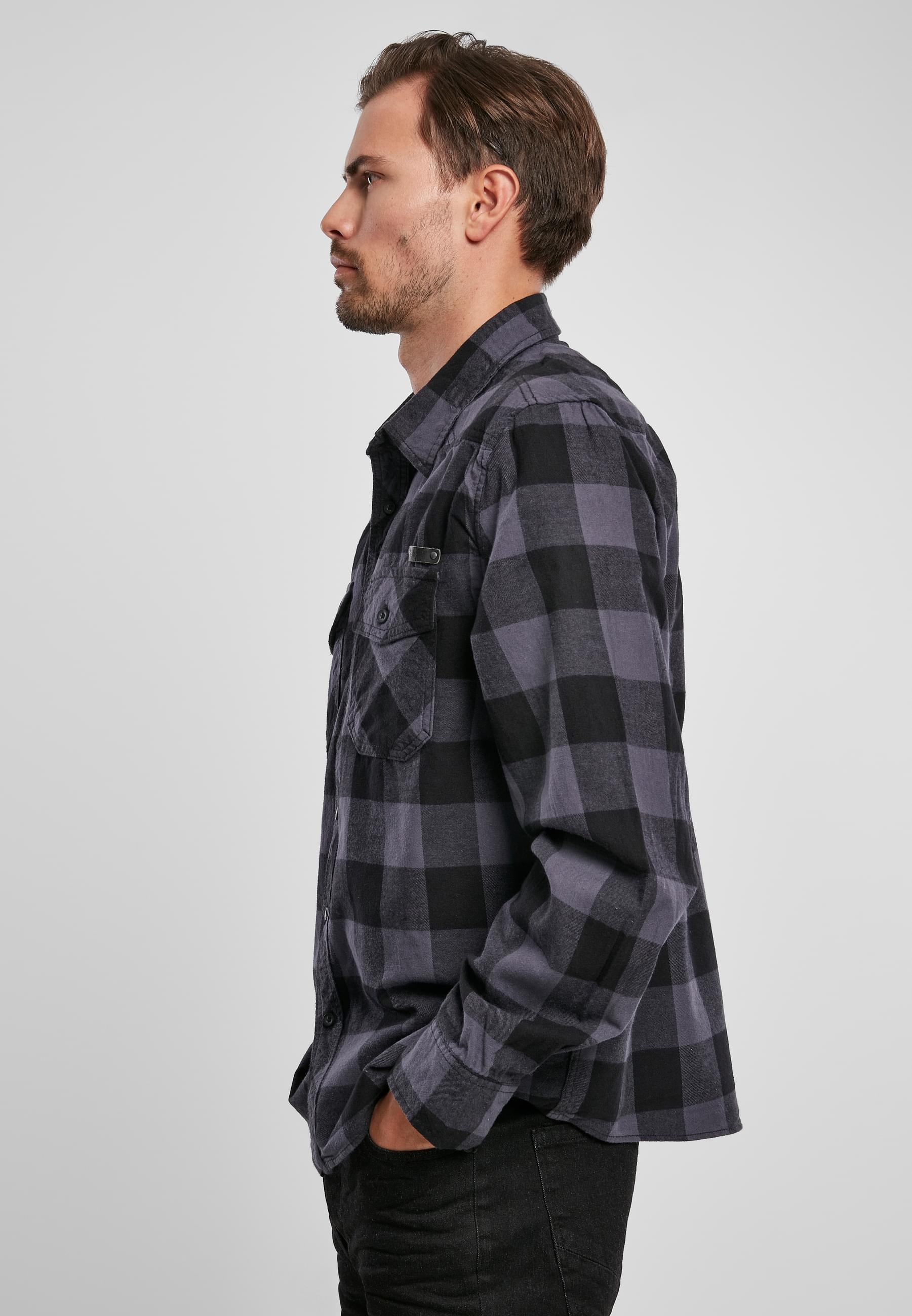 Brandit Langarmhemd »Brandit Herren Checked Shirt«, (1 tlg.)