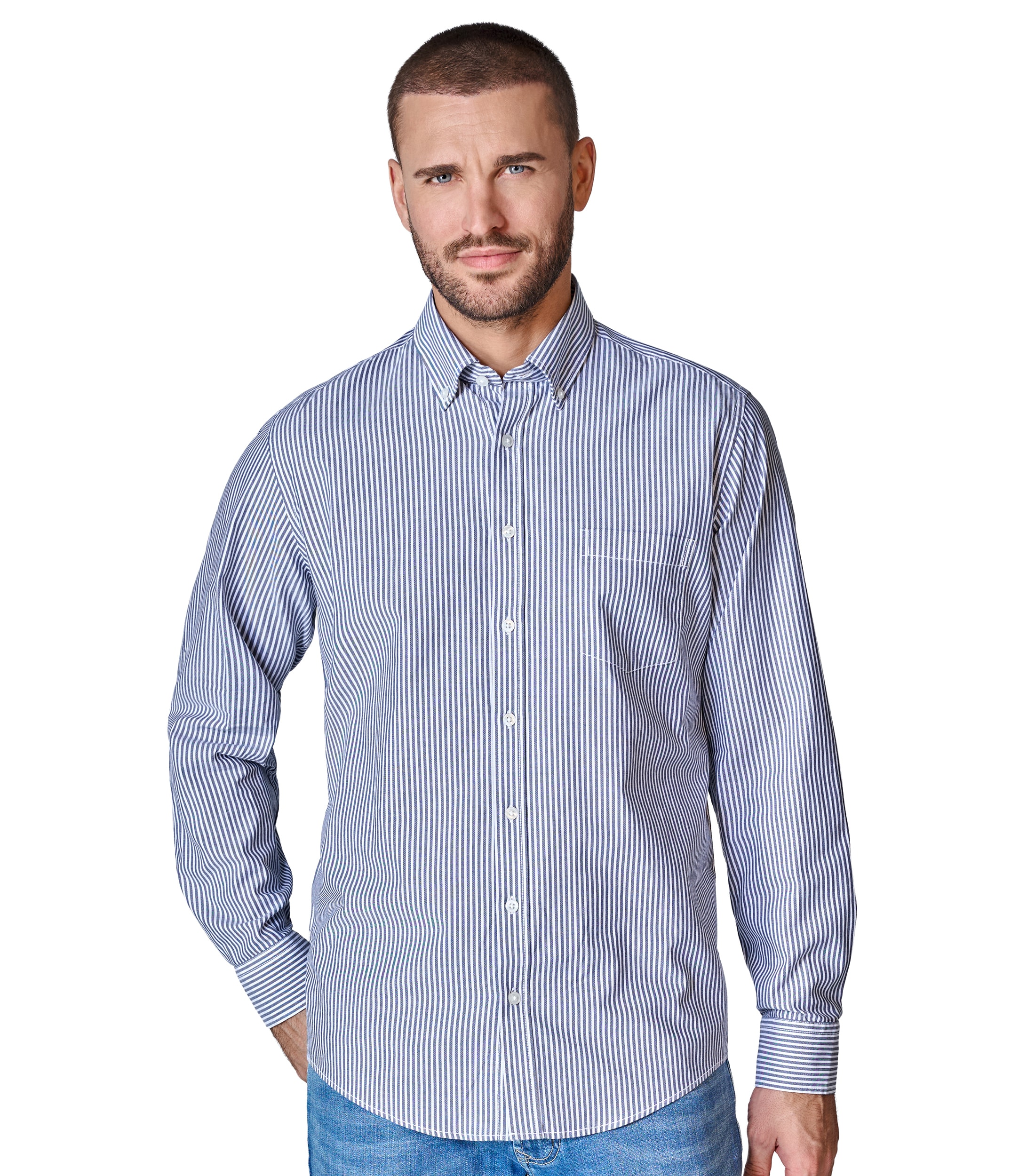 CASAMODA Langarmhemd "CASAMODA Freizeithemd gestreift" günstig online kaufen