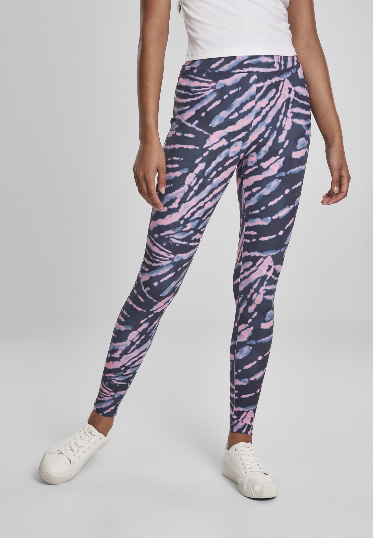 URBAN CLASSICS Leggings "Urban Classics Damen Ladies High Waist Tie Dye Leggings", (1 tlg.)