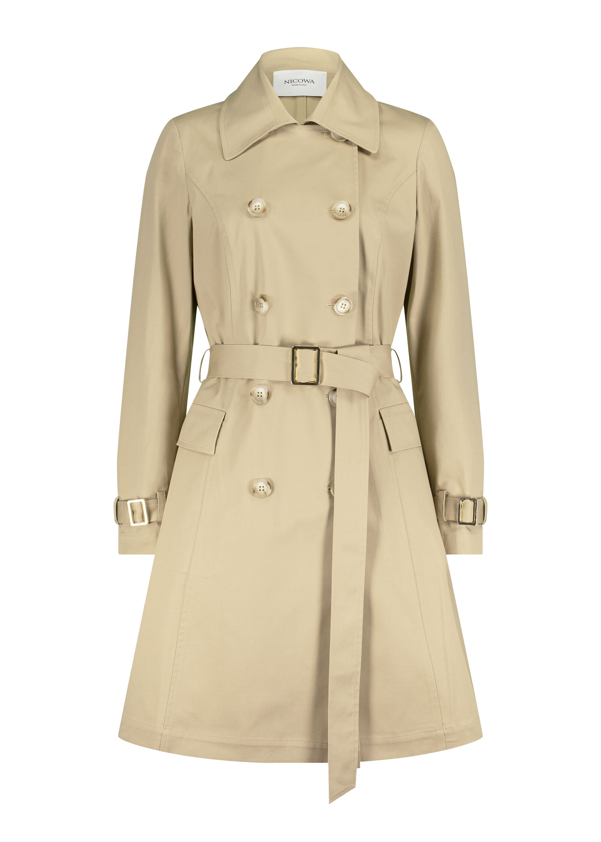 Nicowa Trenchcoat "Nicowa Trenchcoat TEKOWA" mit goldenen Details