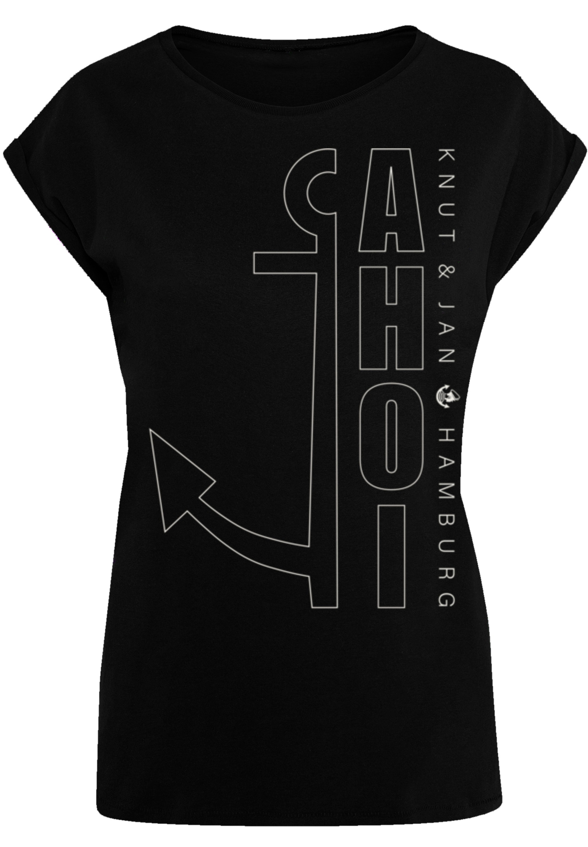 F4NT4STIC T-Shirt »Ahoi Anker Outlines Knut & Jan Hamburg«, Print