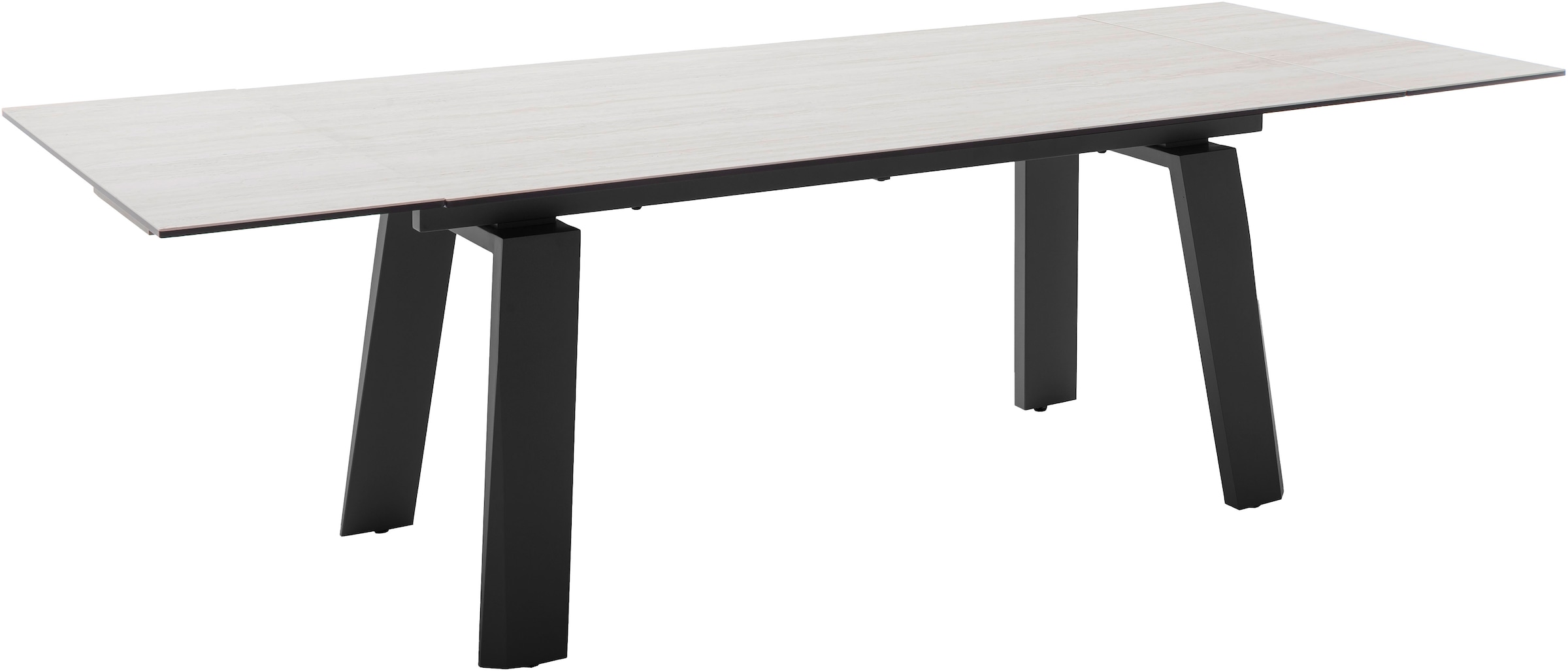 MCA furniture Esstisch »Kalamata« 1 Stk. tlg. Auszugstisch, Stirnauszug, Metallgestell, Keramik, Sicherheitsglas
