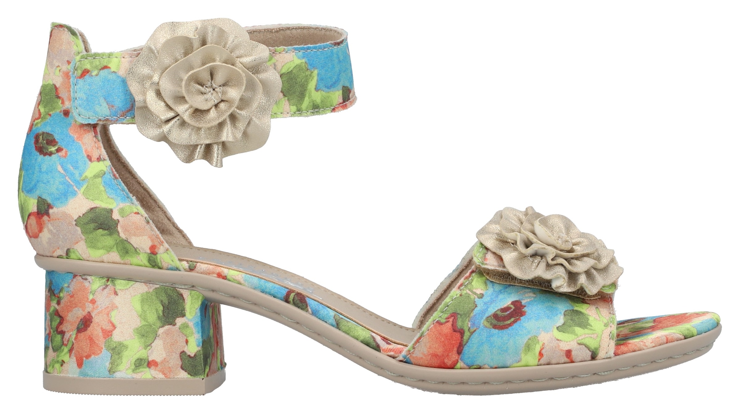 Rieker Sandalette, Sommerschuh, Riemchensandale, Urlaubschuh mit praktischem Klett