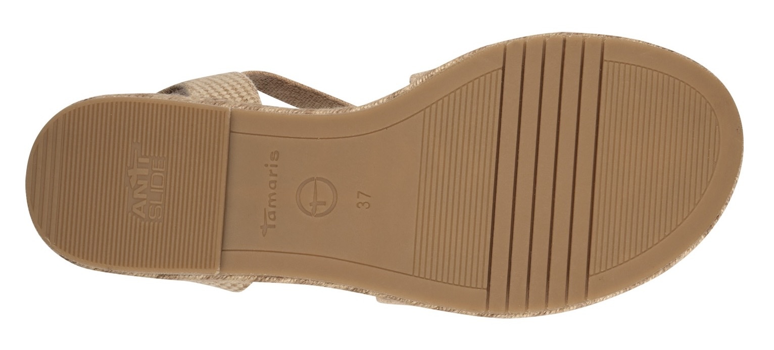 Tamaris Riemchensandale, Plateau, Sandalette, Sommerschuh mit Kontrast-Details