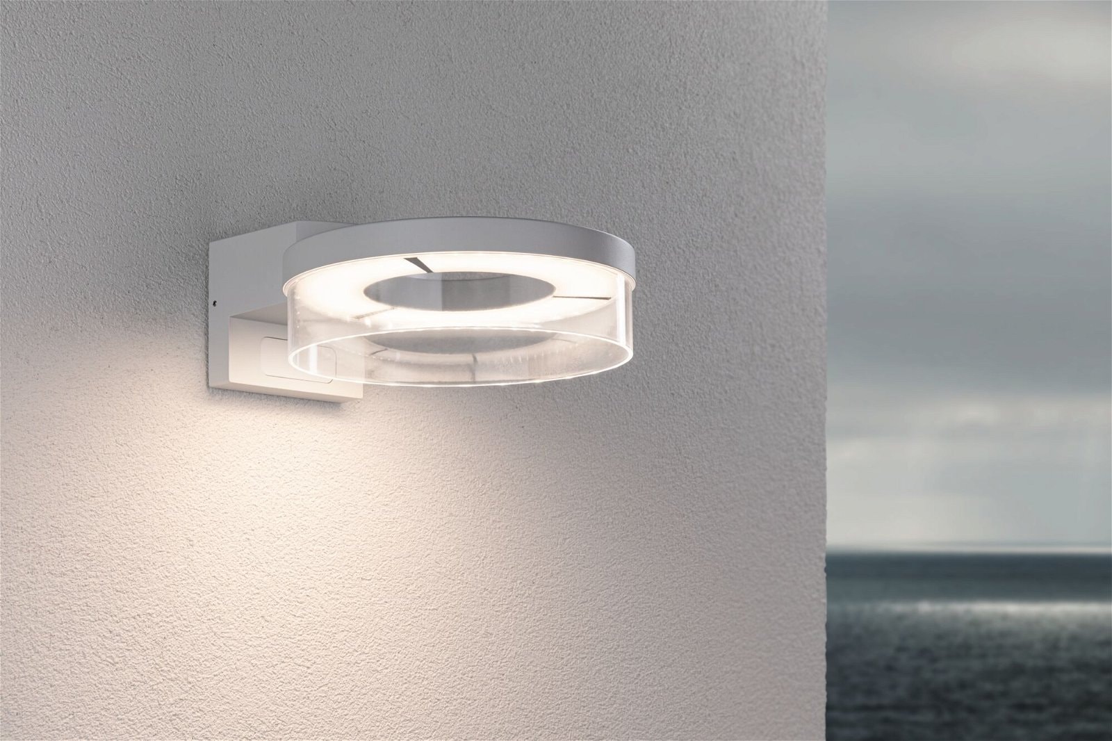 Paulmann LED Außen-Wandleuchte »Capea IP44 231mm 3000K 700lm 230V Aluminium«, 1 flammig, Bewegungsmelder