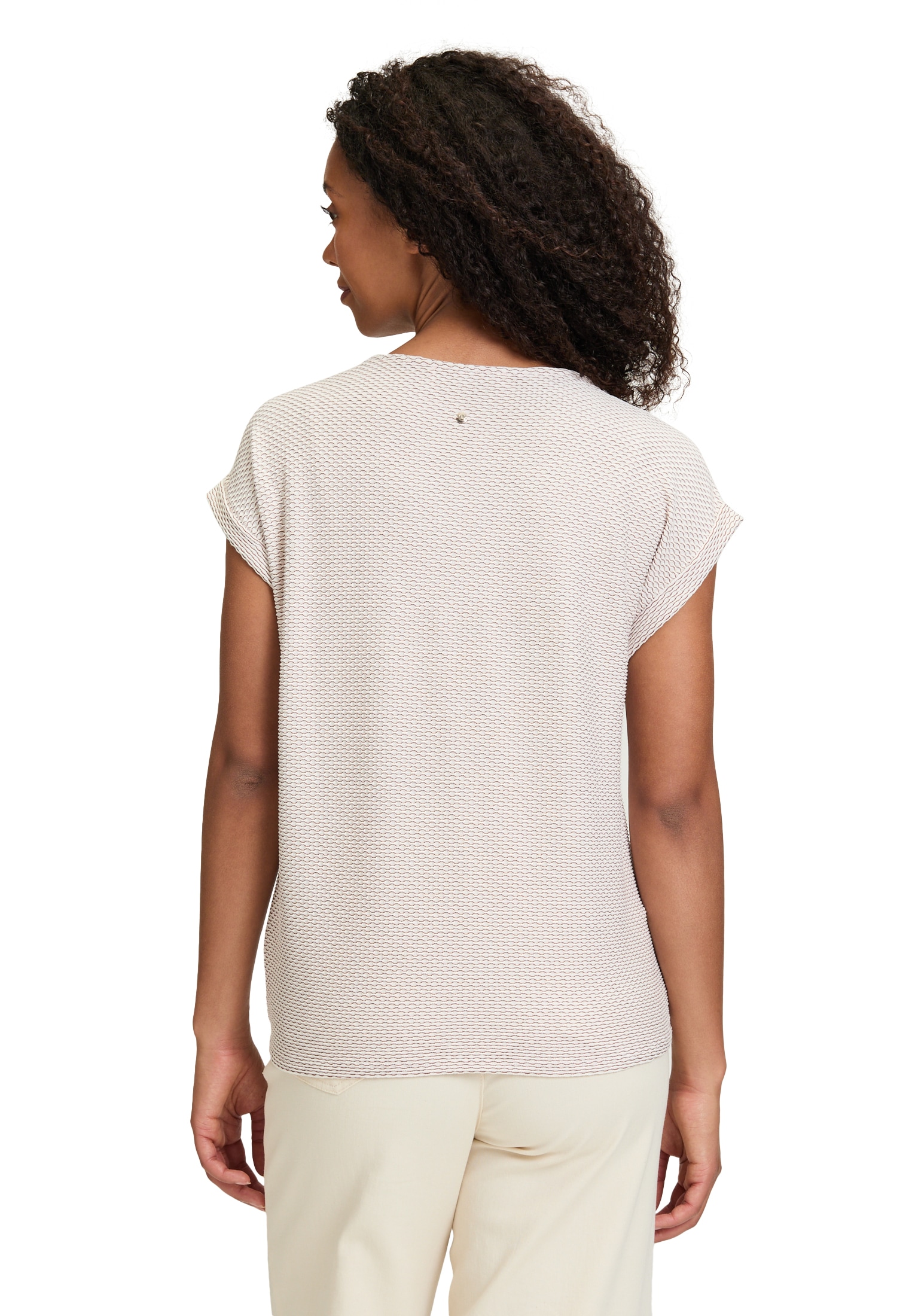 Betty&Co Kurzarmshirt »Betty & Co Casual-Shirt mit Wellenstruktur«, (1 tlg.), Struktur