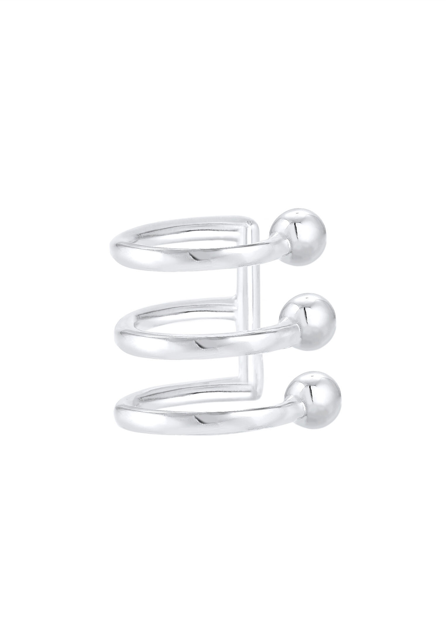 Elli Single-Ohrhaken »Ear Cuffs 3er Ohrklemme Kugel Trend 925er Silber«