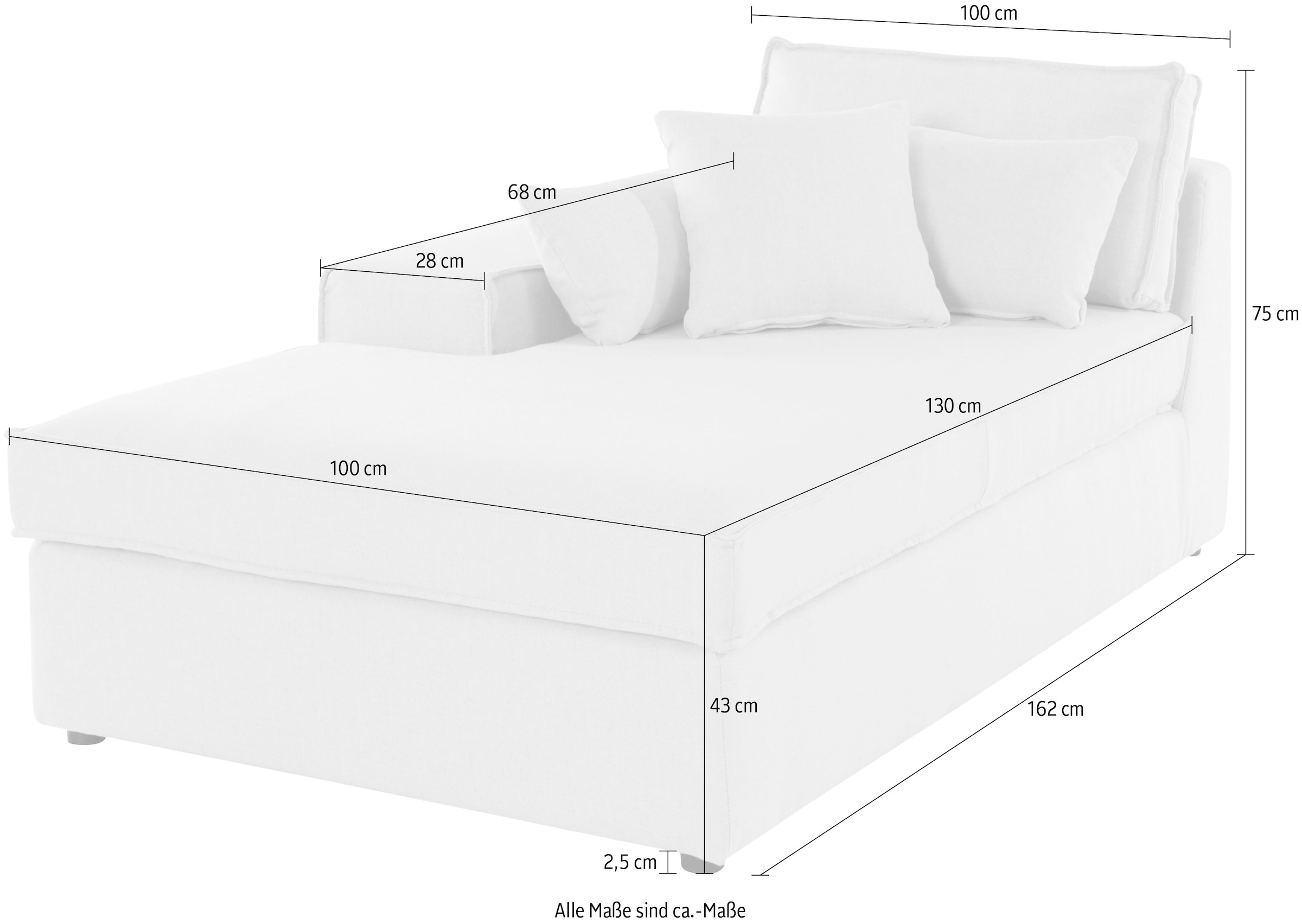 RAUM.ID Ottomane »Florid«, einzeln stellbar oder als Teil eines Modulsofas, auch in Cord