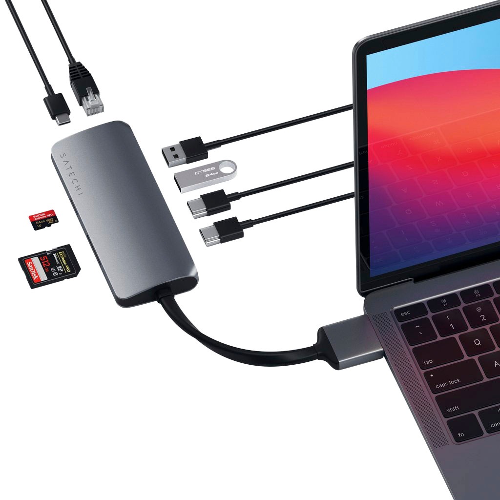 Satechi Notebook-Adapter »Type-C Dual Multimedia Adapter«