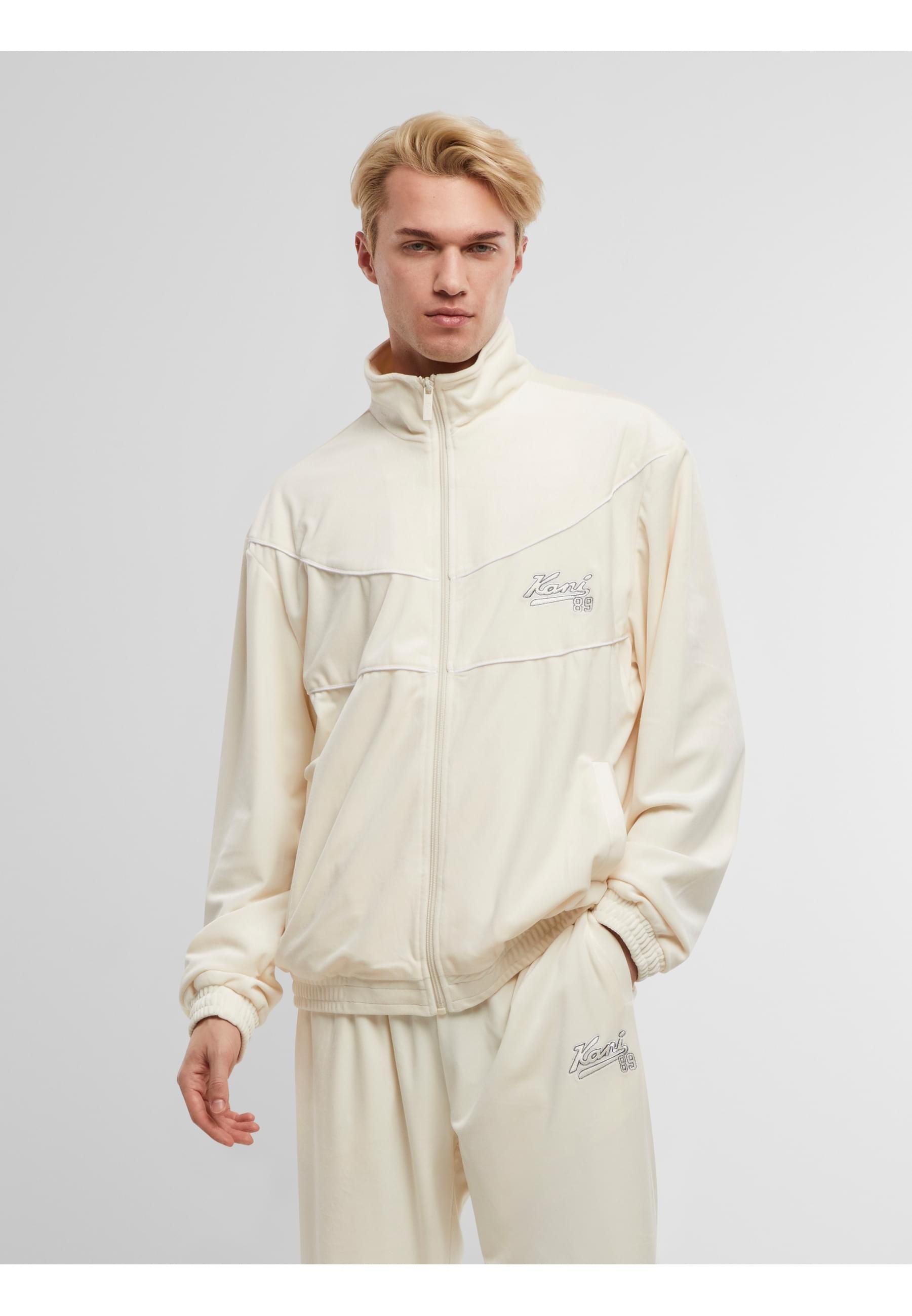 Karl Kani Trainingsjacke »Karl Kani Kani Varsity Velours Trackjacket«, (1 St.), ohne Kapuze