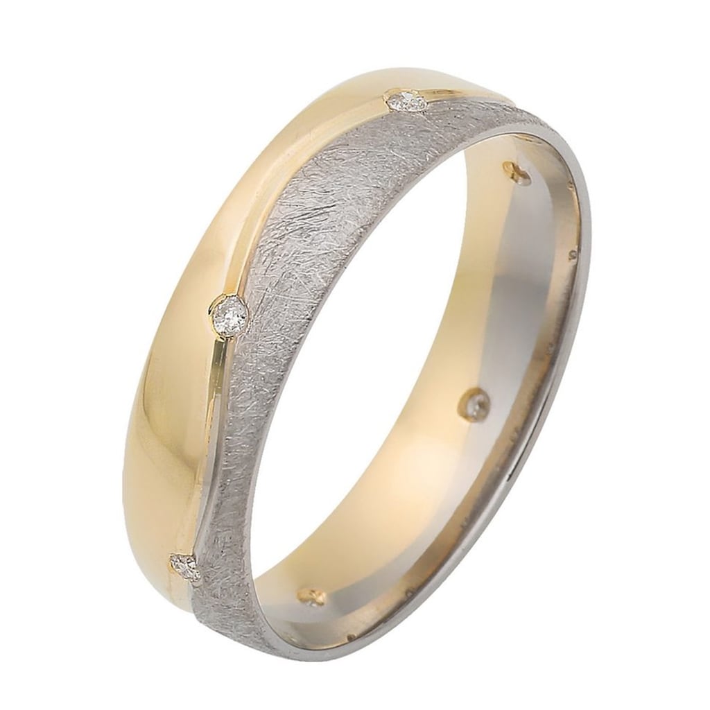 Firetti Trauring »Schmuck Geschenk Gold 375 Hochzeit Ehering Trauring "LIEBE" Welle«