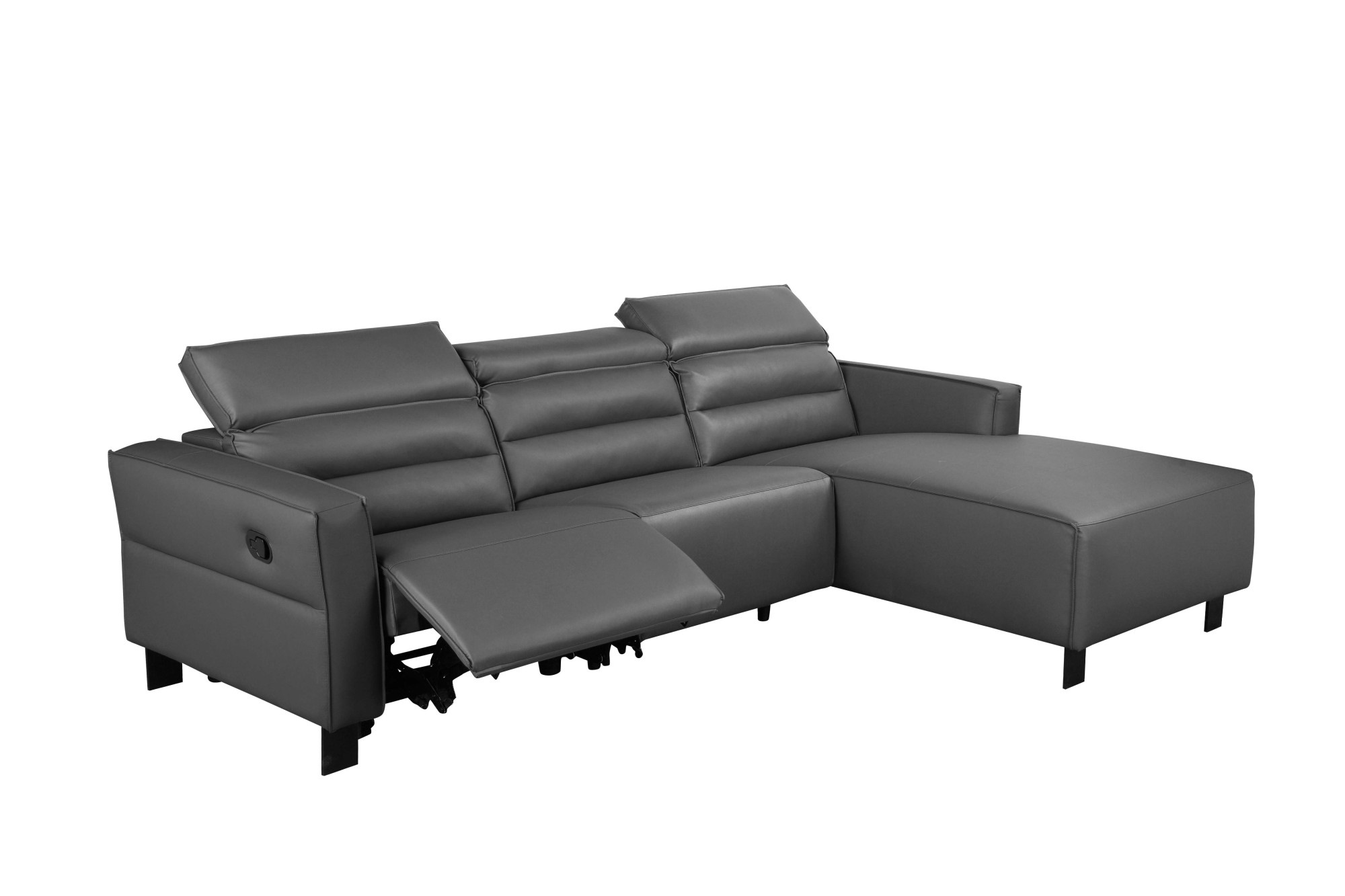 Places of Style Ecksofa »Carpari, L-Form, 263 cm, manuelle o. elektrische Relaxfunktion,«, USB A/C und Kopfteilverstellung
