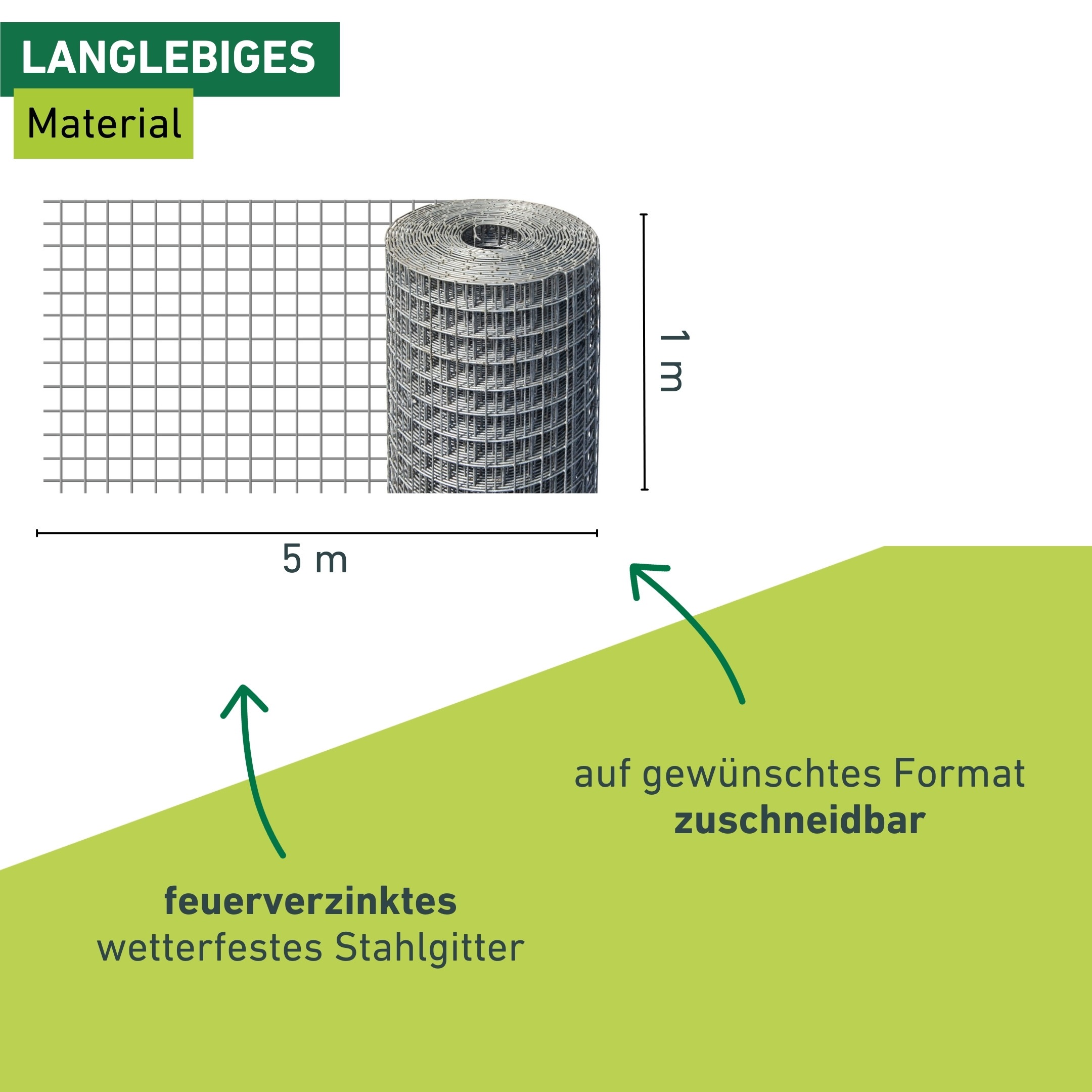 Windhager Voliere »für Tiere und Garten, Drahgitter verzinkt für den Außenbereich« Stahlgitter erhältlich in unterschiedlichen Größen