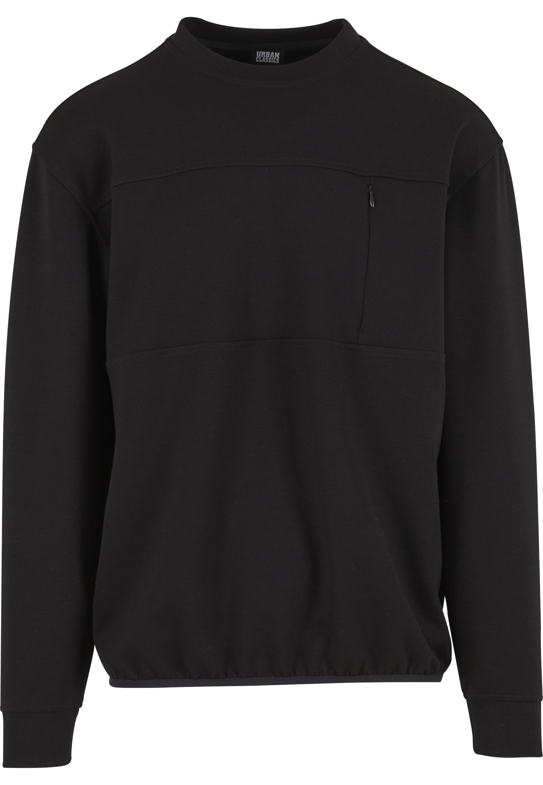 URBAN CLASSICS Sweater "Urban Classics Scuba Zip Pocket Crew", 1 Stk. günstig online kaufen