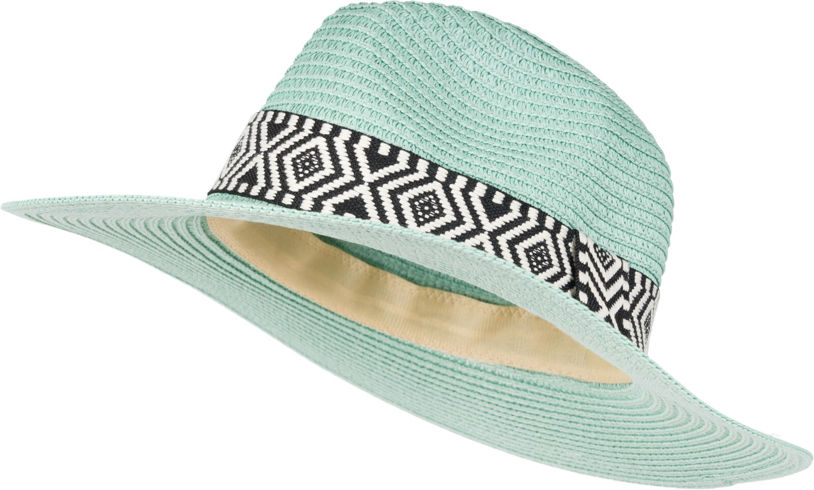 styleBREAKER Sonnenhut "Panama Strohhut Hutband Azteken Muster" 1 Stk.
