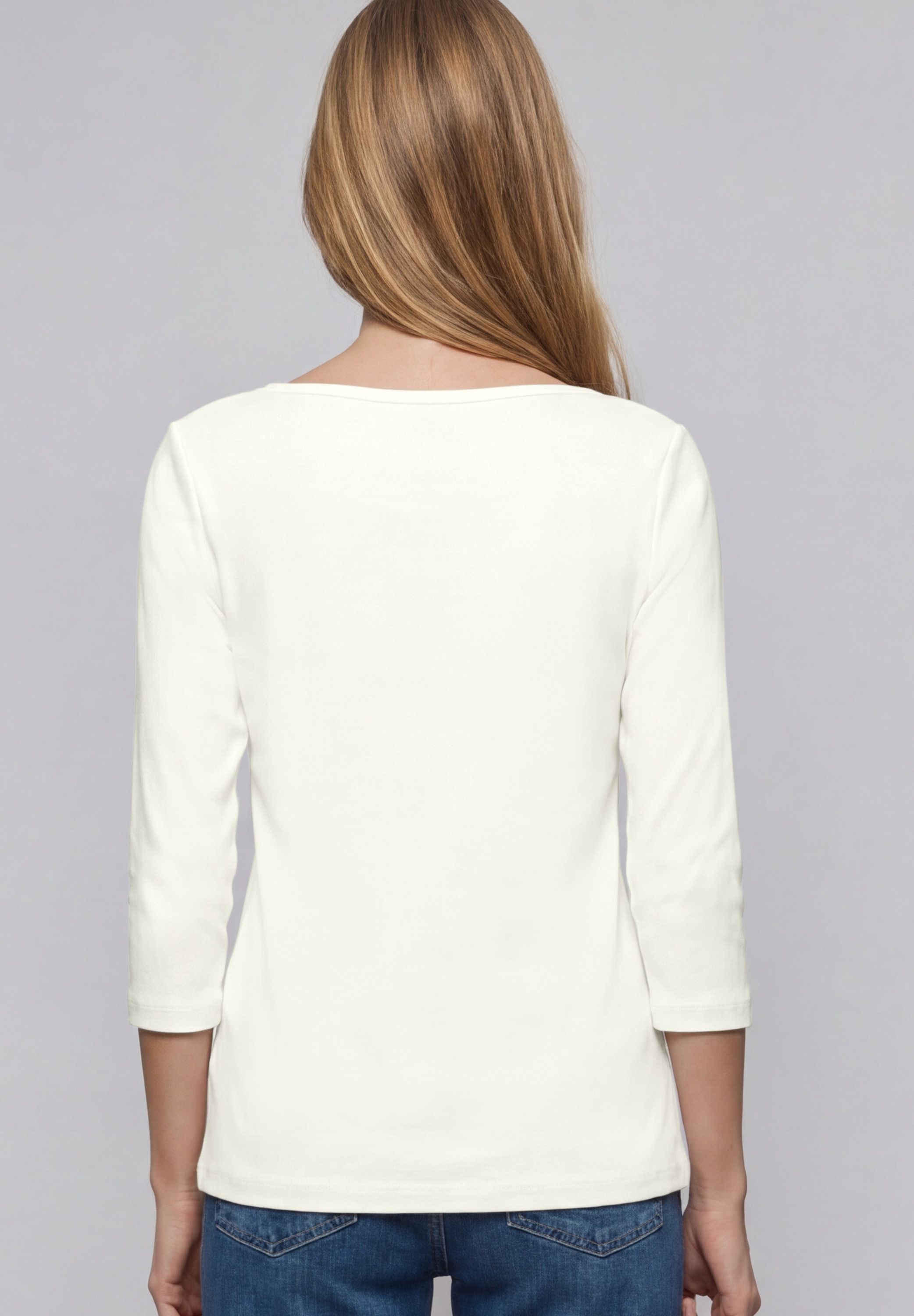 STREET ONE 3/4-Arm-Shirt aus Baumwolle mit Stretchante günstig online kaufen