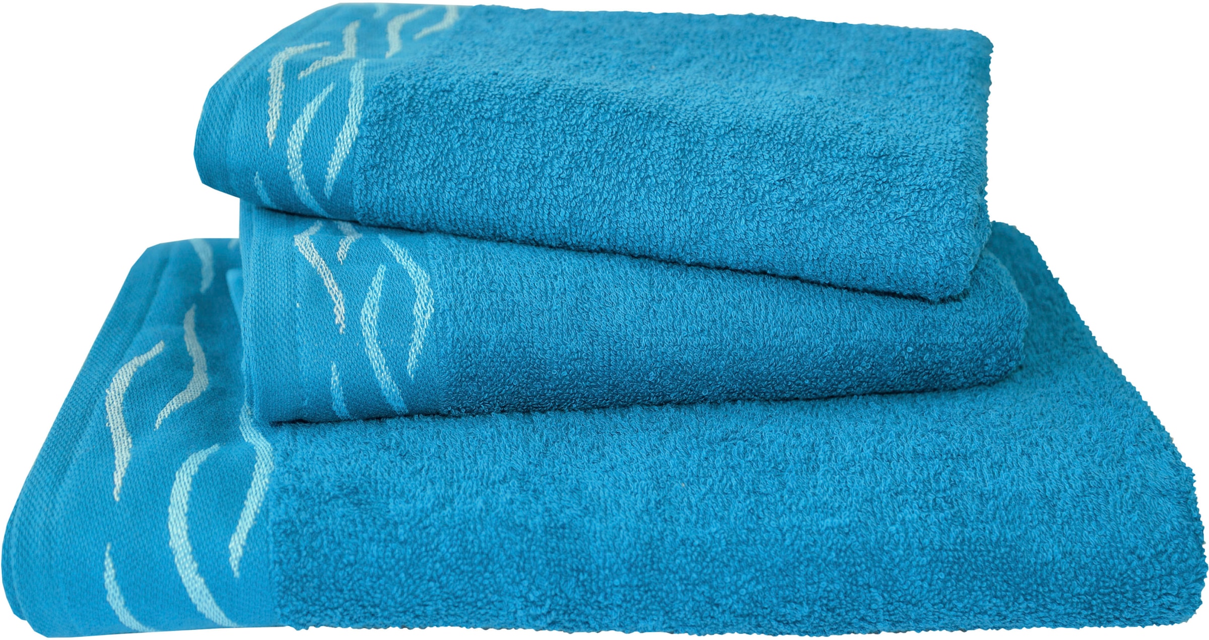 Dyckhoff Handtuch Set "Wave" Set 3 Stk. Frottier mit Jacquard-Bordüre;4 Han günstig online kaufen