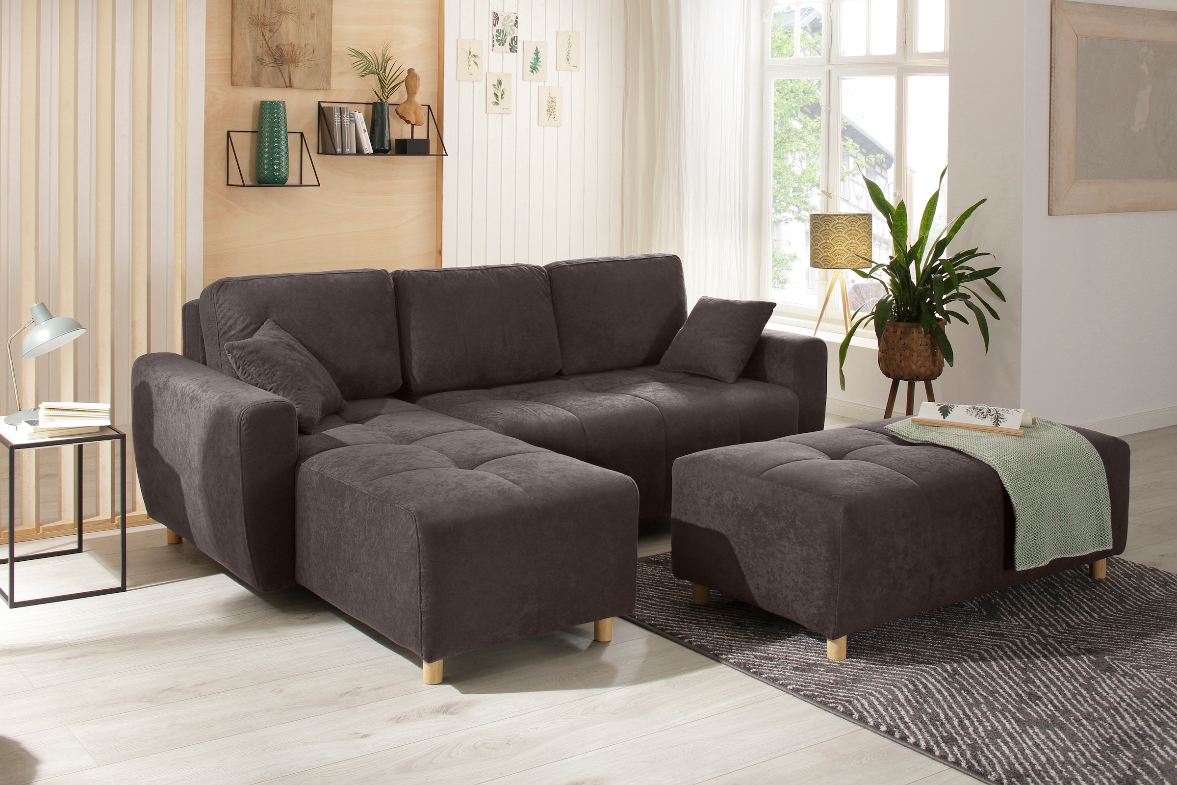 Home affaire Ecksofa "Scania L-Form", wahlweise mit Bettfunktion und Bettka günstig online kaufen