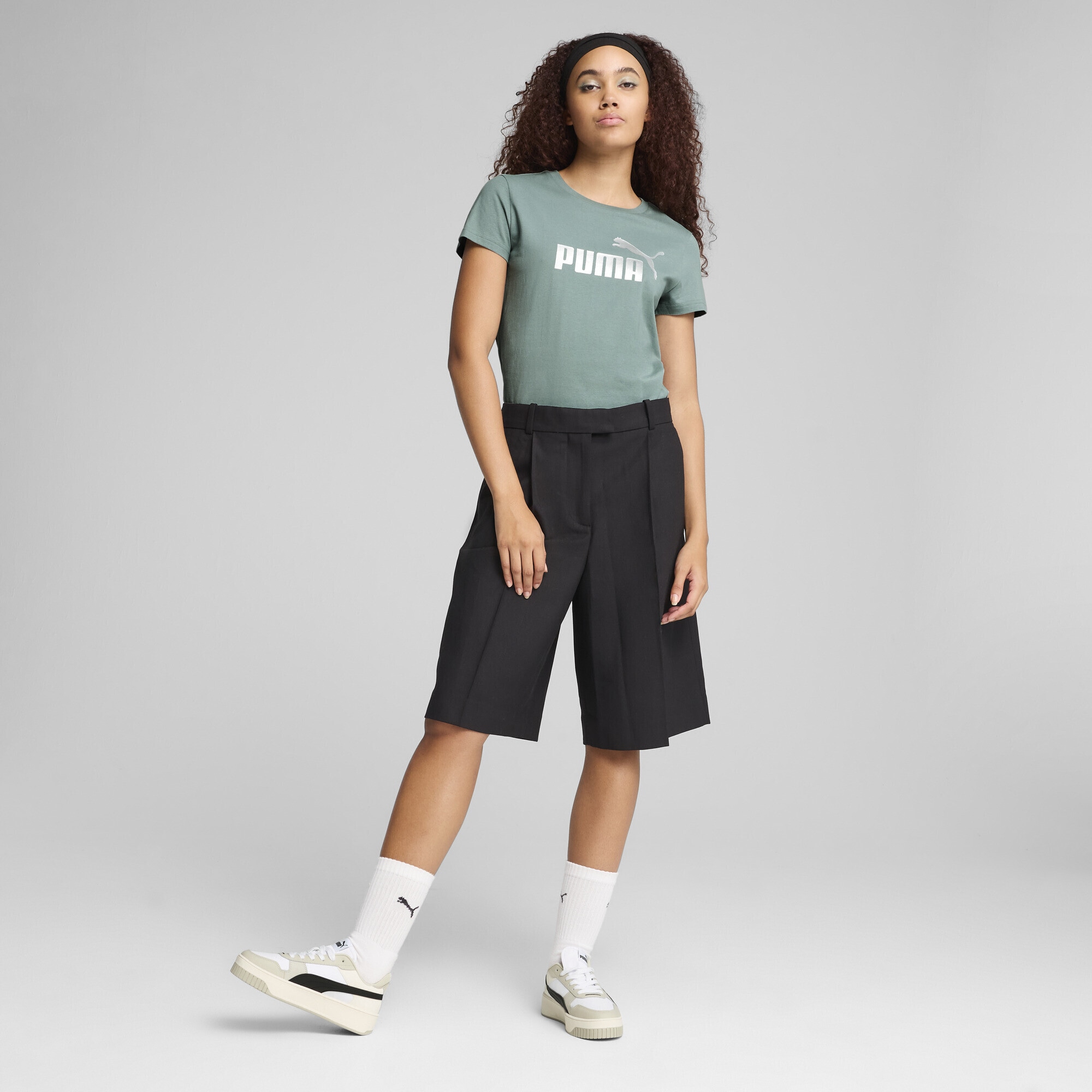 PUMA T-Shirt »ESS METALLIC No. 1 Logo T-Shirt Damen«