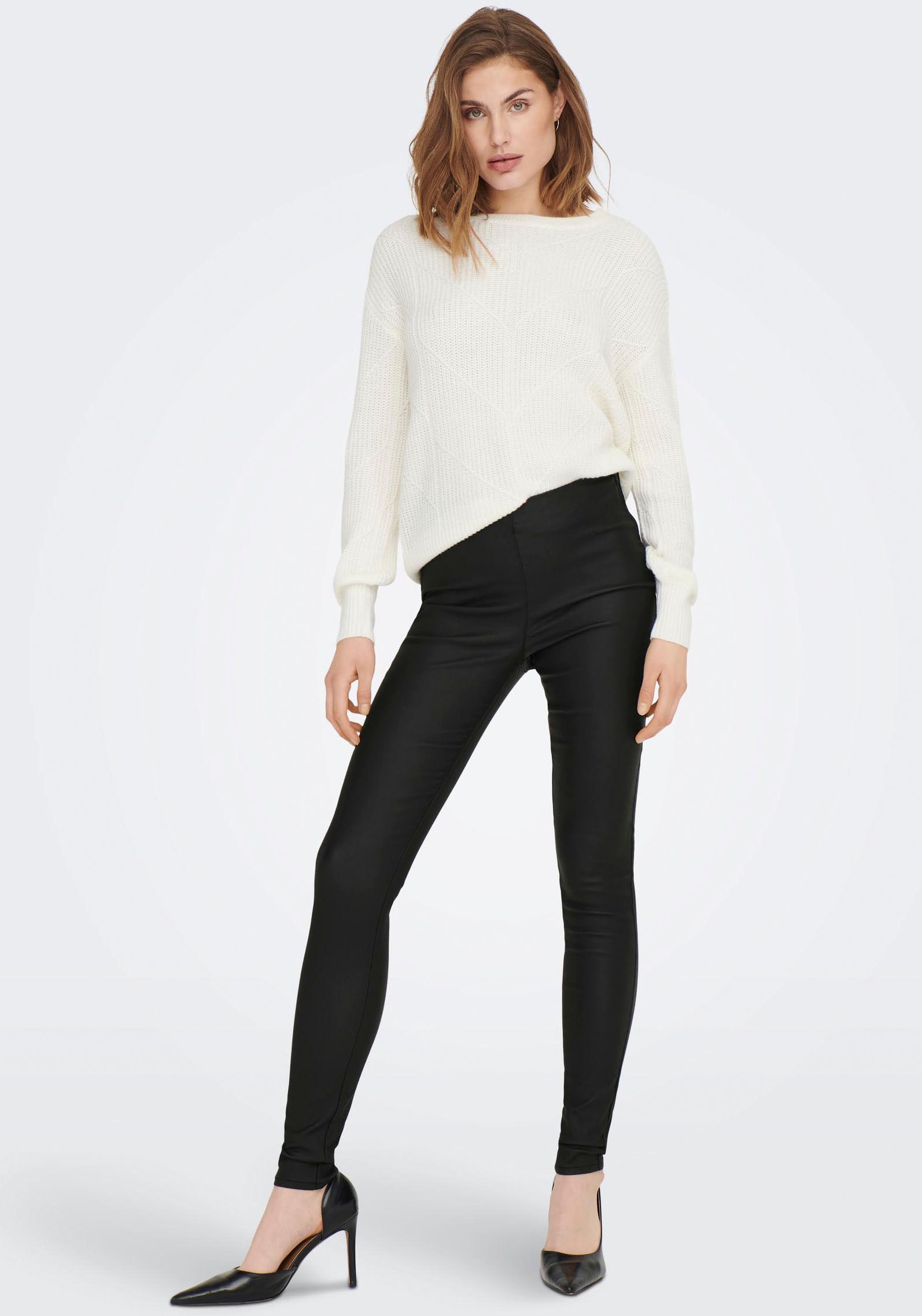 ONLY Lederimitathose »ONLROCK COATED kaufen LEGGING | PNT« BAUR SKIN HW LIFE online