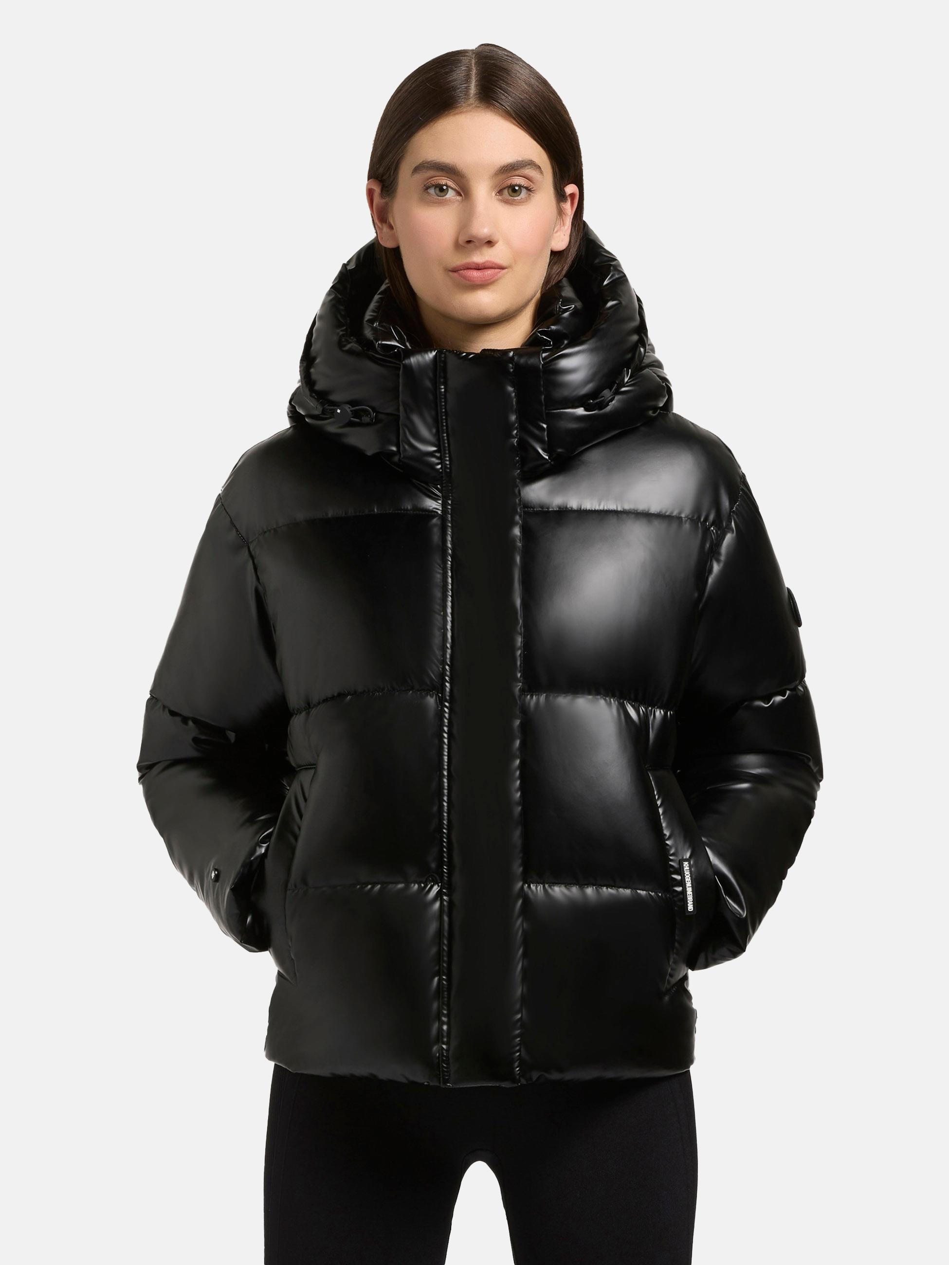 khujo Steppjacke »Devina Shiny-YM«, mit Kapuze, Glänzende kurze Winterjacke für Damen