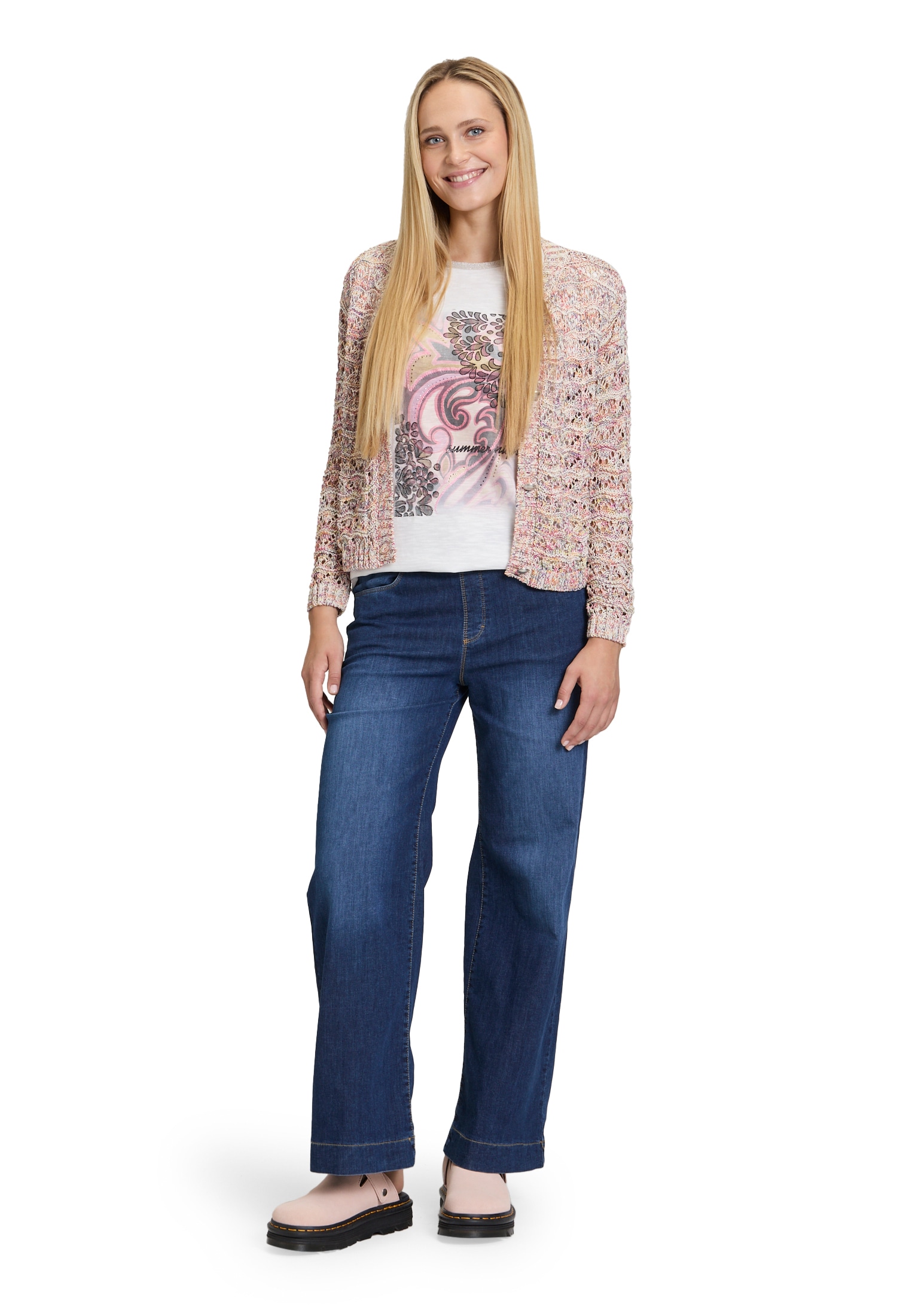 Cartoon Strickjacke »Cartoon Strick-Cardigan mit Rundhalsausschnitt«