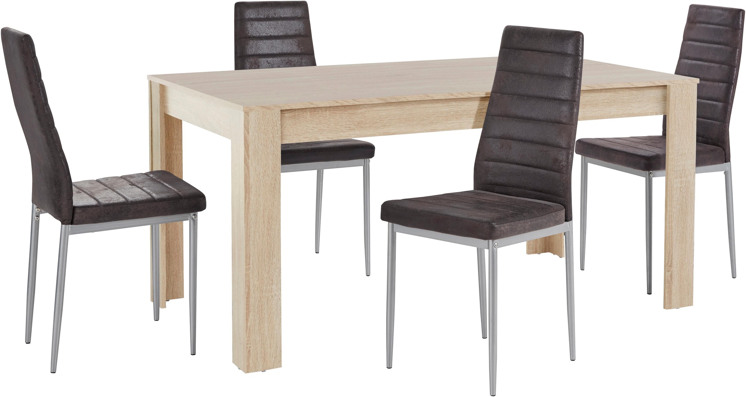 OTTO home Essgruppe "Lynn160/Kate" Set, 5 Stk. tlg. Tisch mit 4 Stühlen, Be günstig online kaufen
