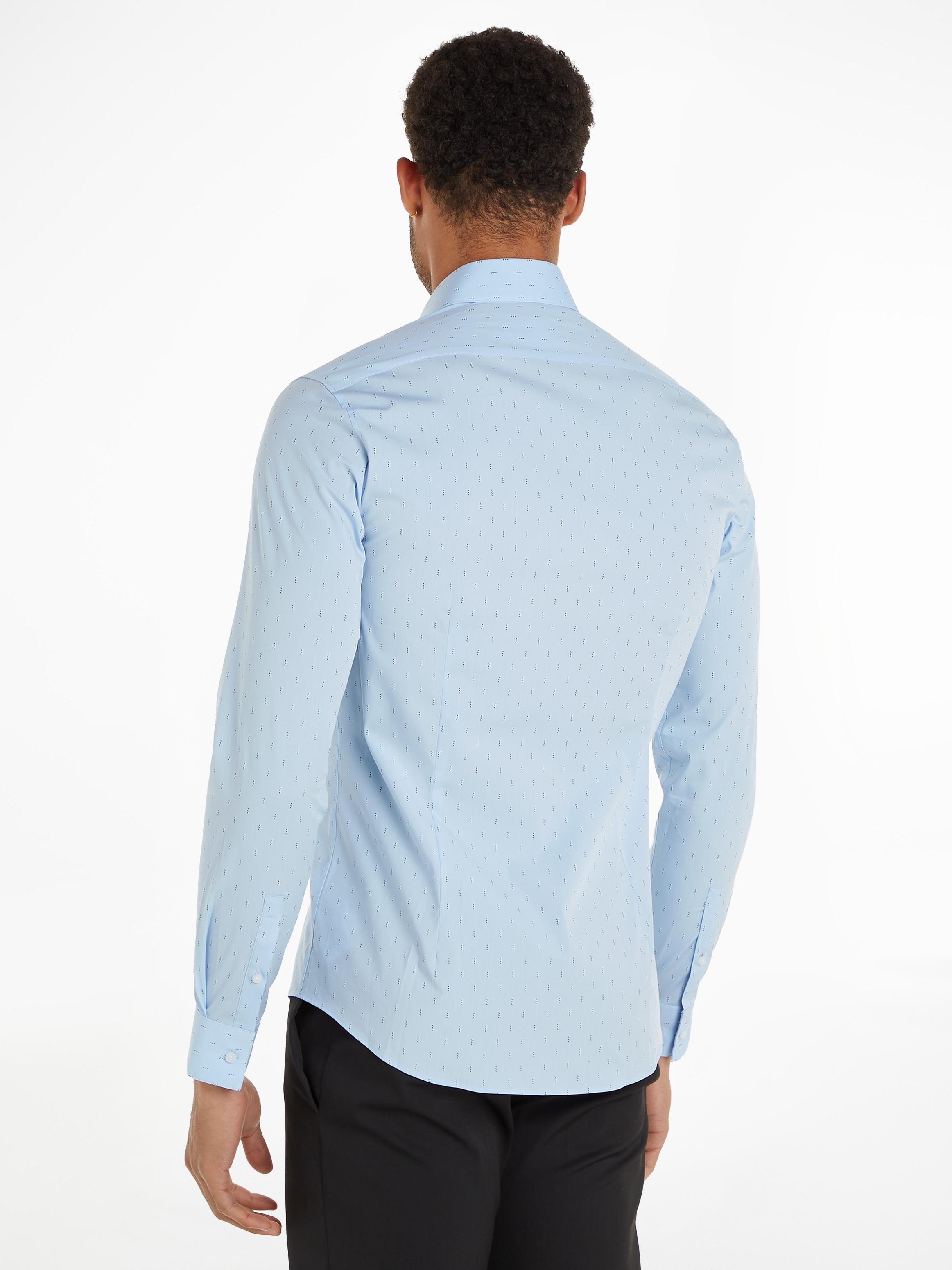 Calvin Klein Langarmhemd "POPLIN LEAF PRINT SLIM SHIRT" günstig online kaufen