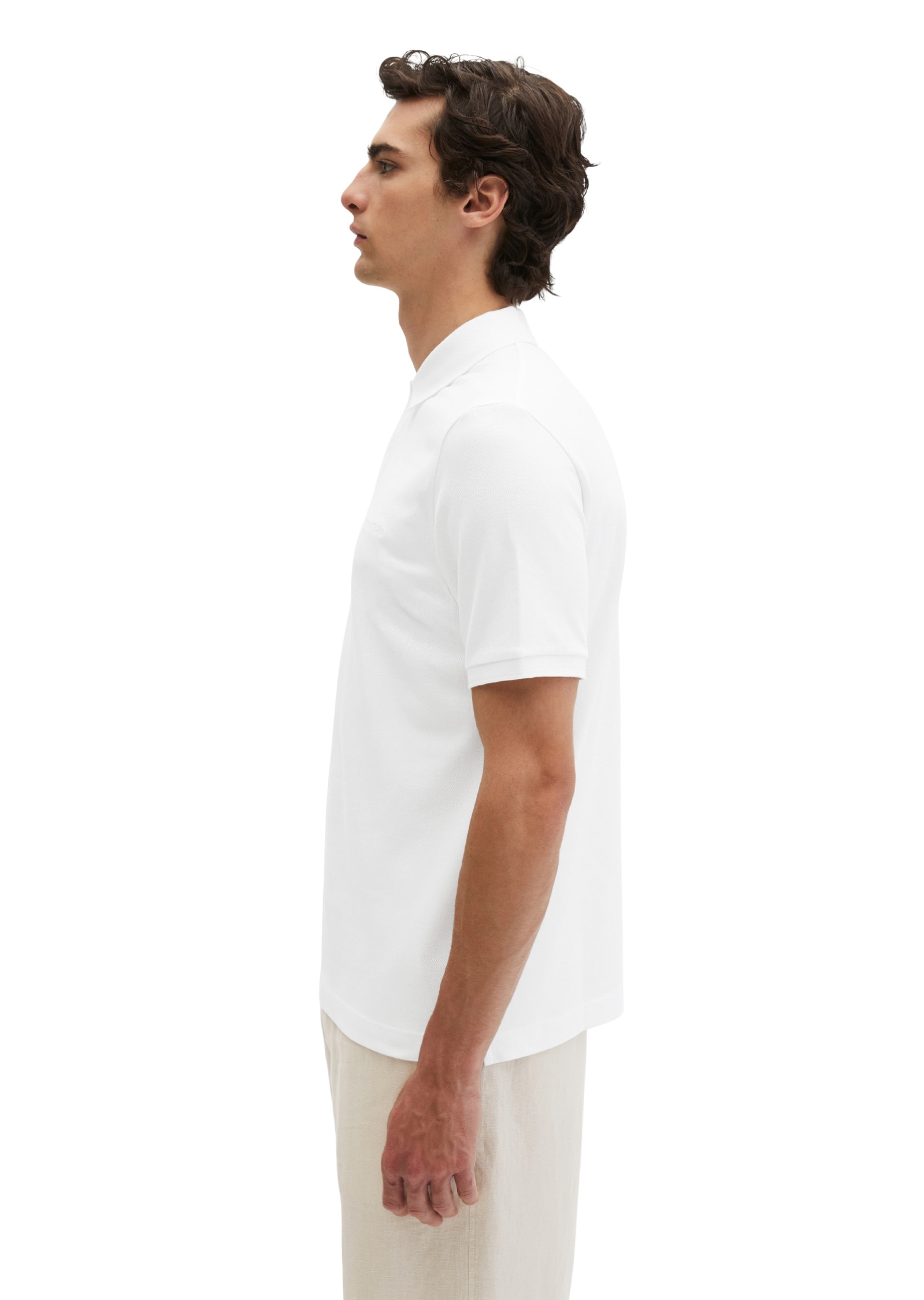 Marc O'Polo Poloshirt »aus mittelschwerem Bio-Baumwoll-Viskose-Mix«