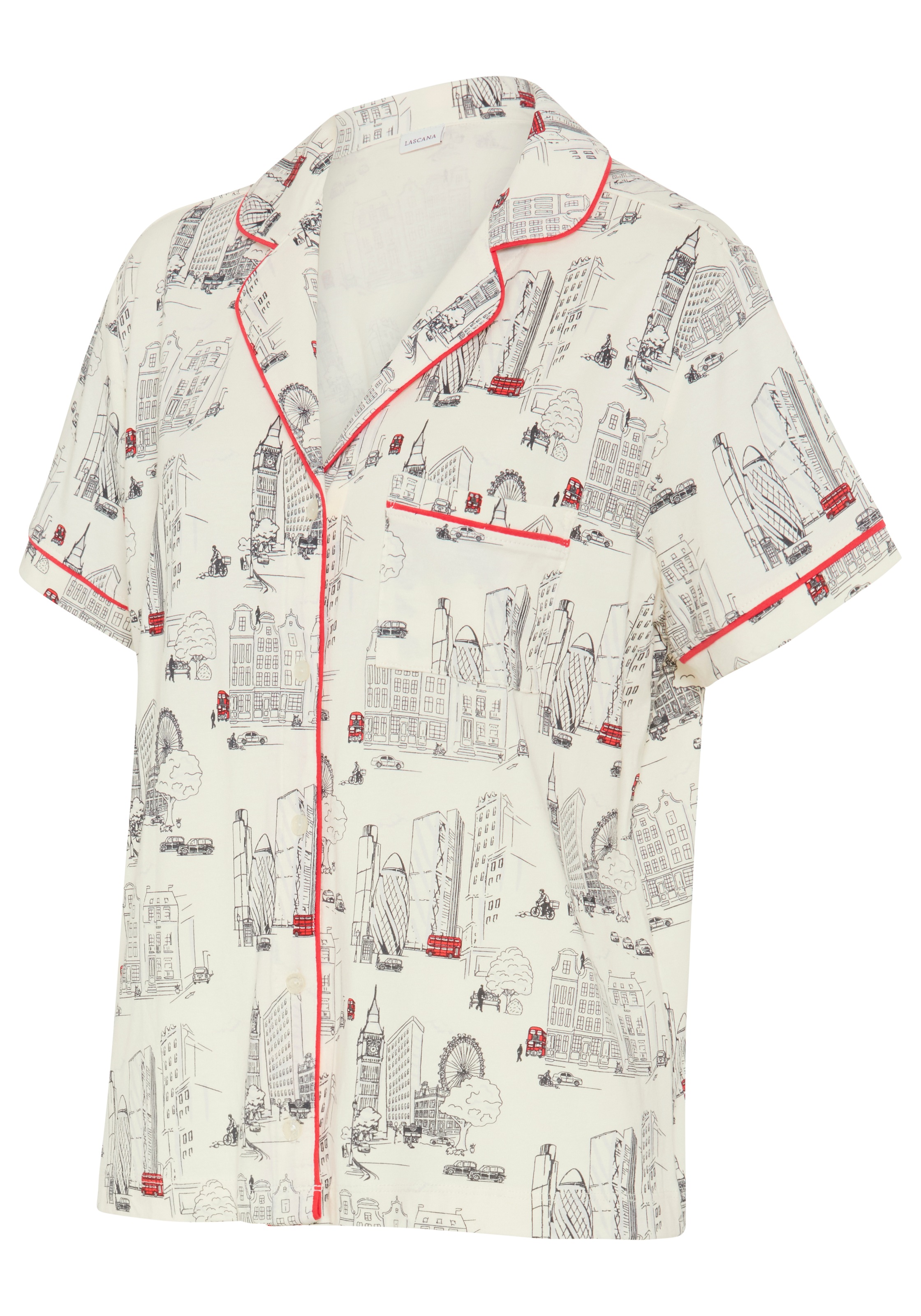 Vivance Dreams by Lascana Pyjama Set, 2 mit London-Städtedruck
