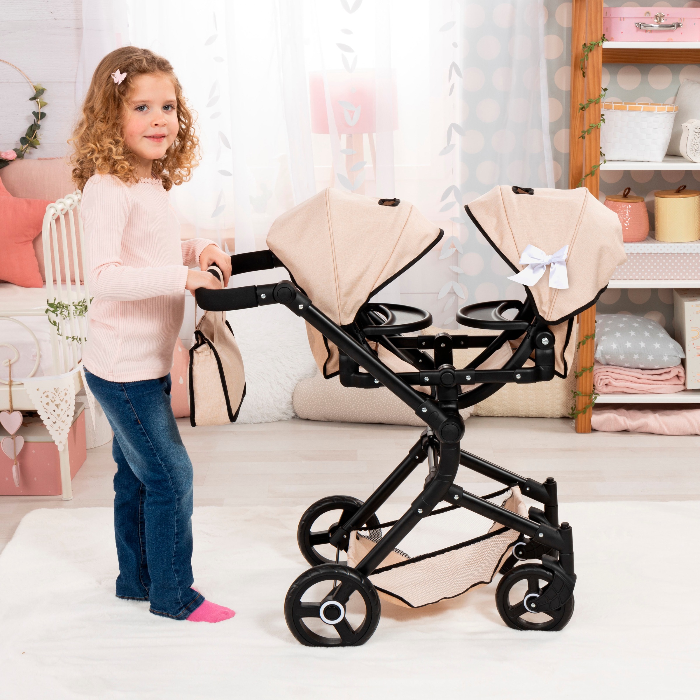 Bayer Puppen-Zwillingsbuggy »Twin Neo«, mit Wickeltasche