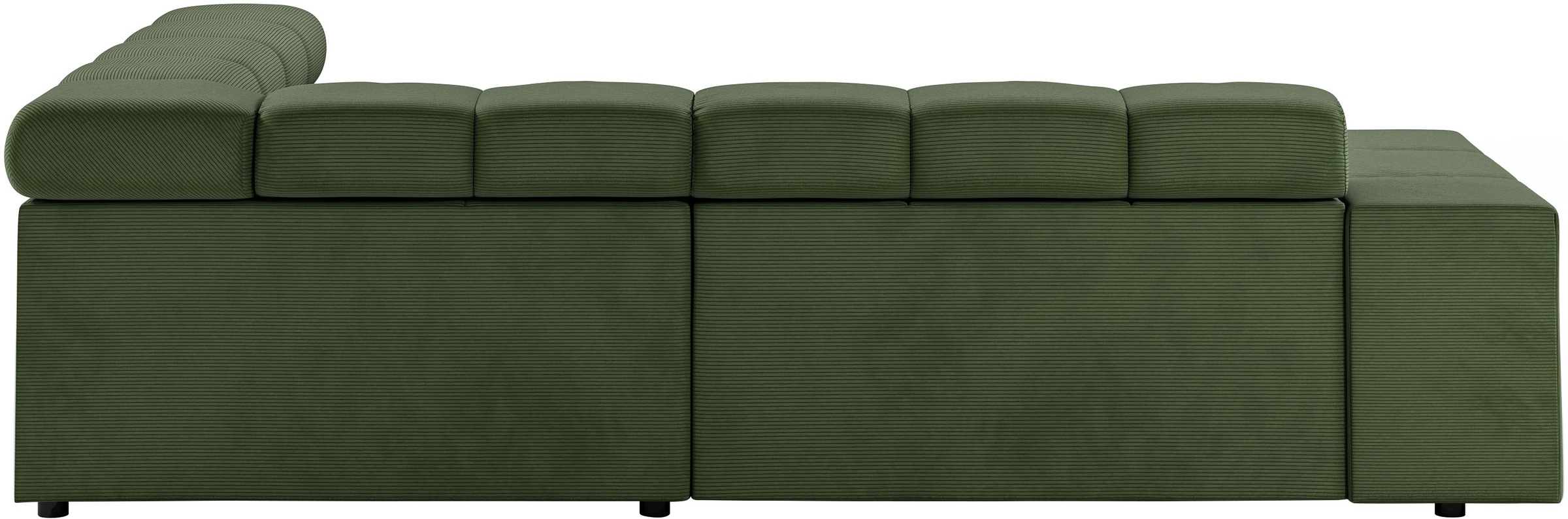 INOSIGN Ecksofa »Ancona, incl. Kopfteilverstellung + 3 Zierkissen, L-Form, bequem«, wahlweise motorische Sitztiefenverstellung, B/T(H: 249/215/70 cm