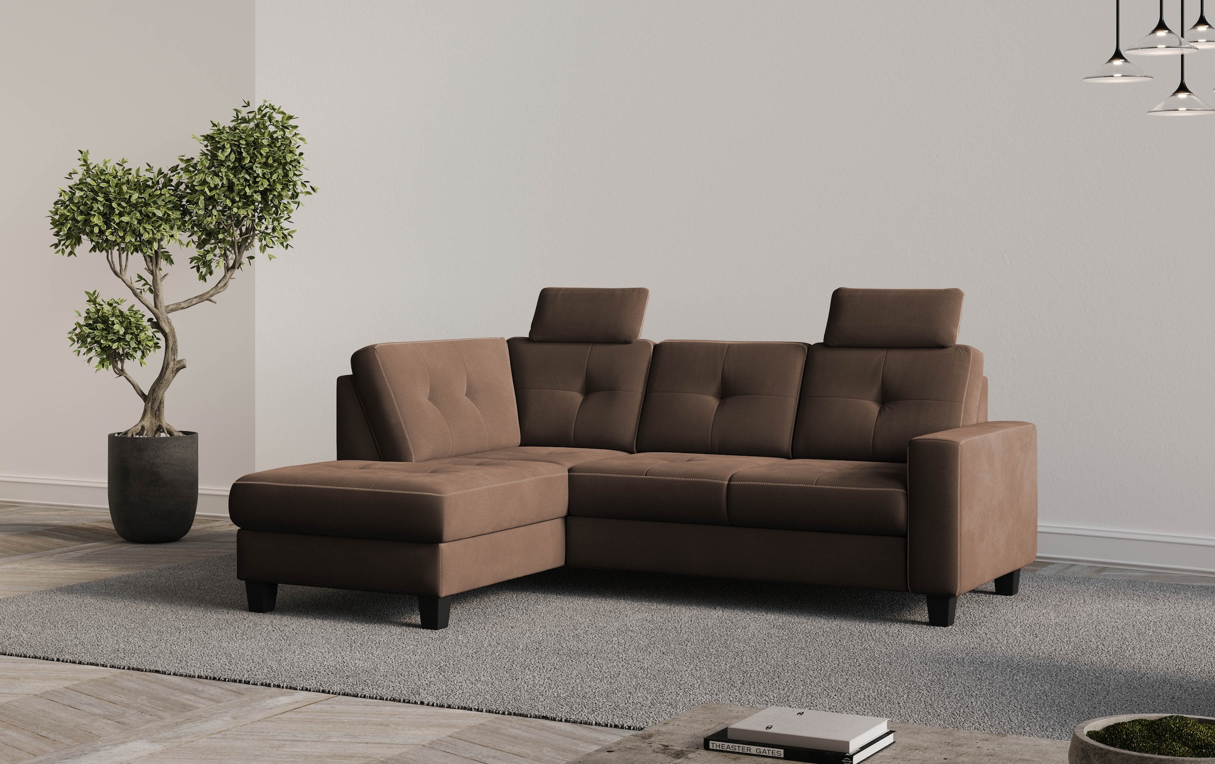 PLACES OF STYLE Ecksofa "Varese" wahlweise mit Bettfunktion und Bettkasten günstig online kaufen